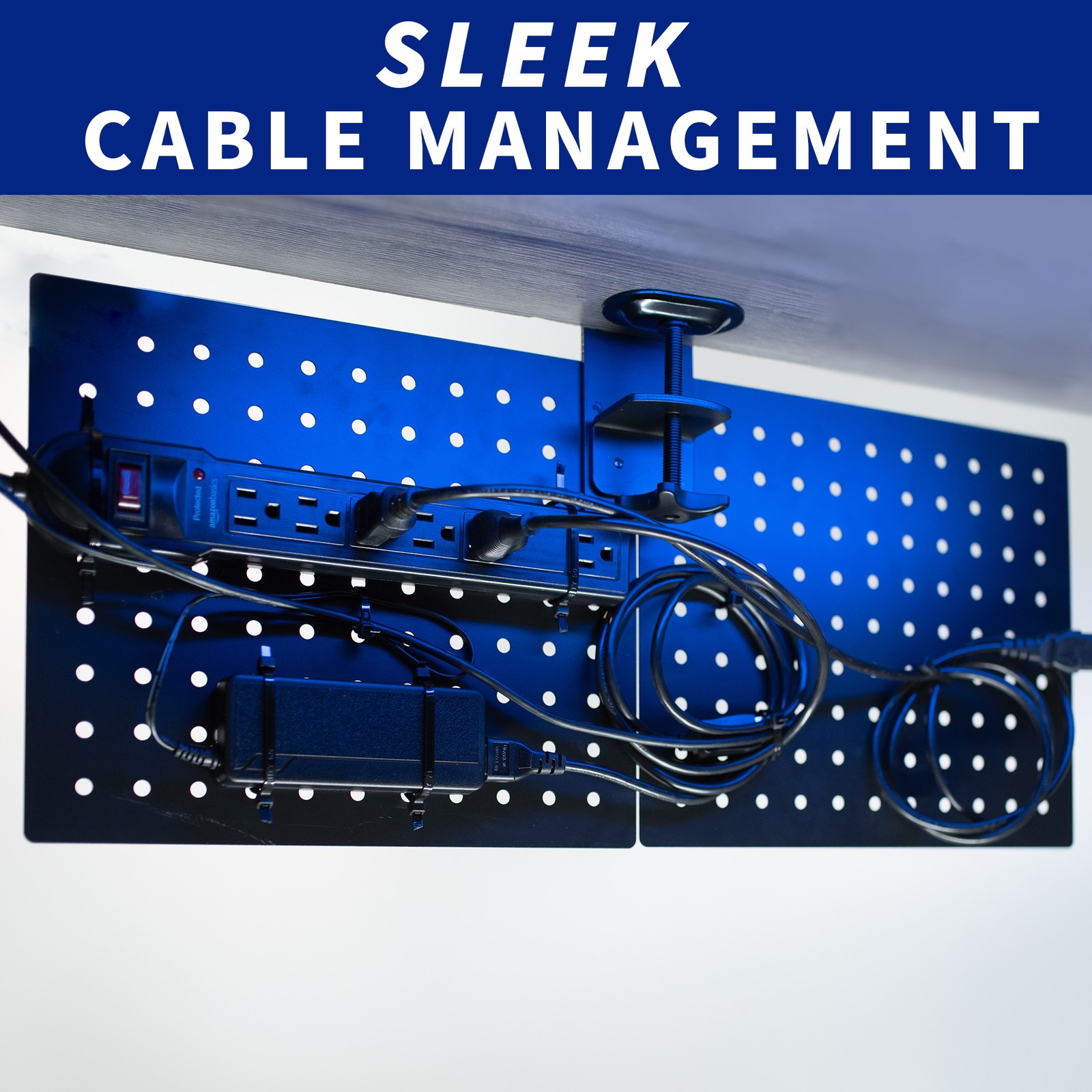 VIVO Steel Clamp-on 12″ x 20″ Desktop Pegboard, Magnetic Privacy Panel