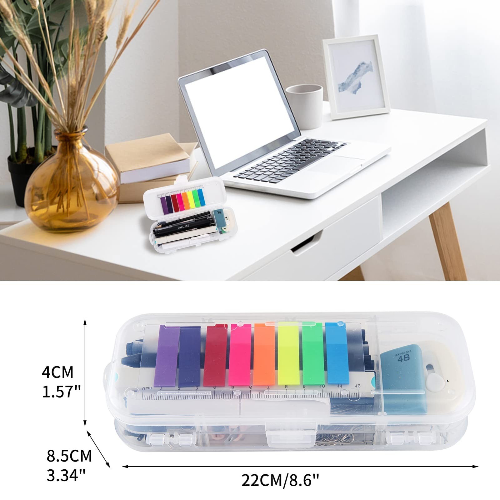 123 Pcs Office Supplies Kit with Desk Organizers, Office Stationery Set, Mini…