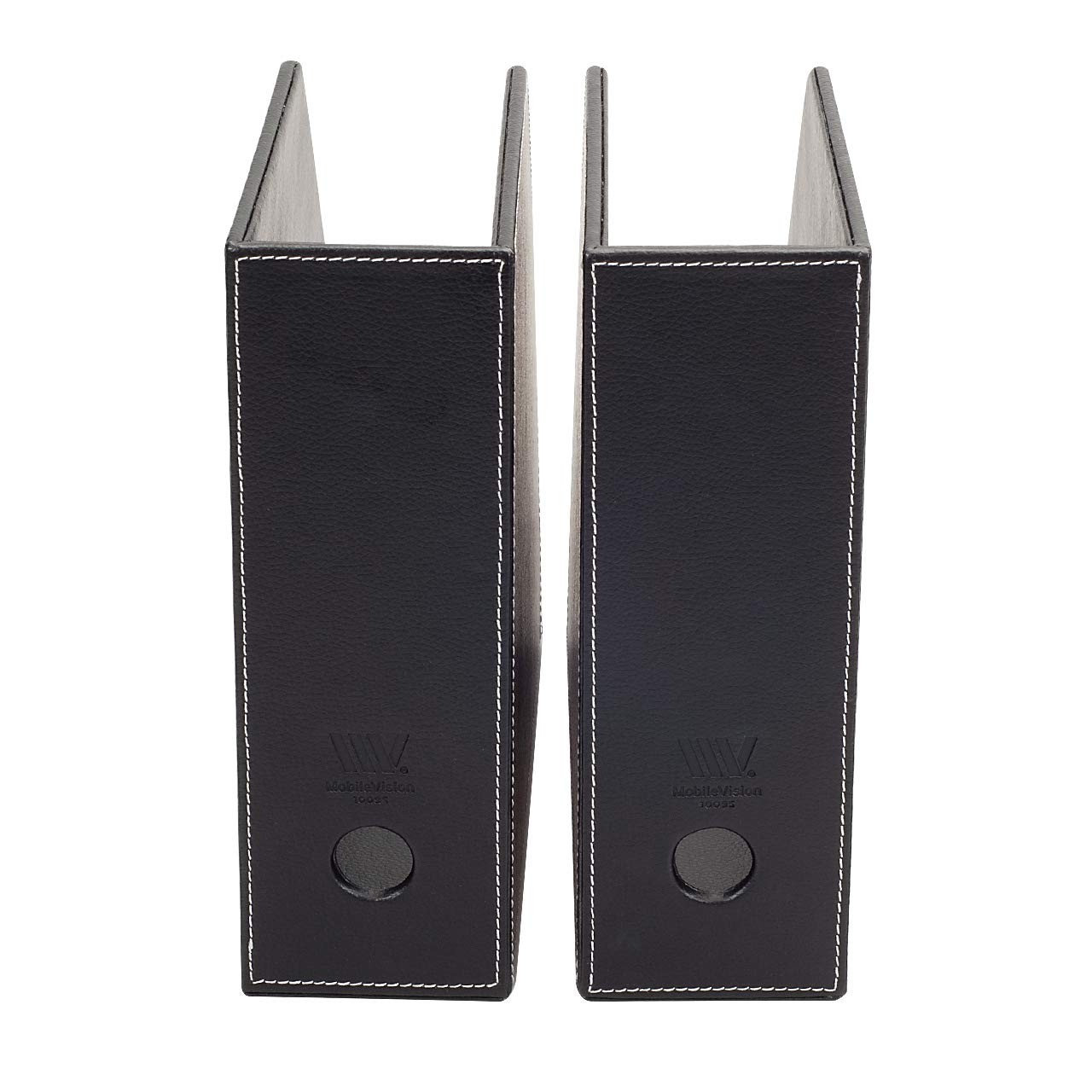 2 PCS Executive Leather Vertical File Folder Holder Office Desk Organizer