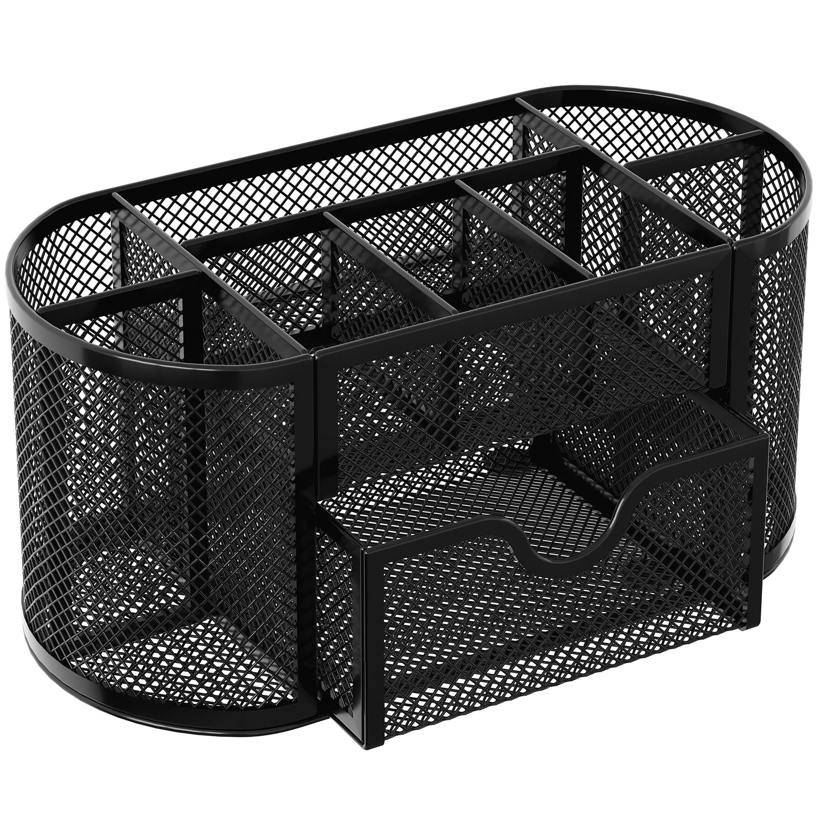EasyPAG Mesh Pen Holder Desk Organizer with Drawer Stationery Supplies Organi…