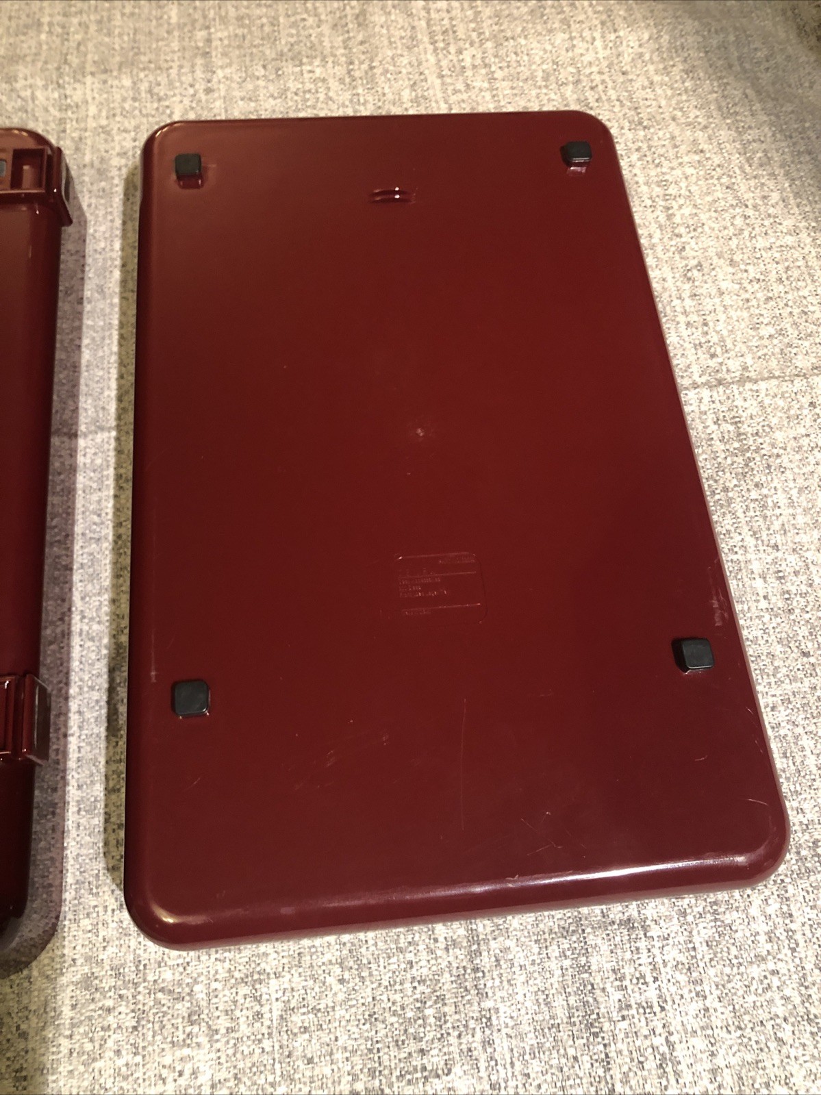 VTG 80s TENEX 200 Class Stacking Legal Size 3 Tier Office Desk Tray Set Burgundy