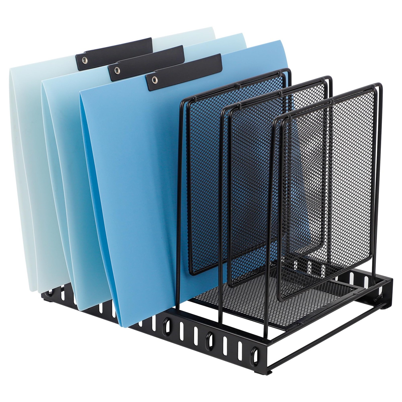 EASEPRES 5 Section Vertical Metal Mesh Desk 11.81 x 8.74 x 9.63 inches, Black