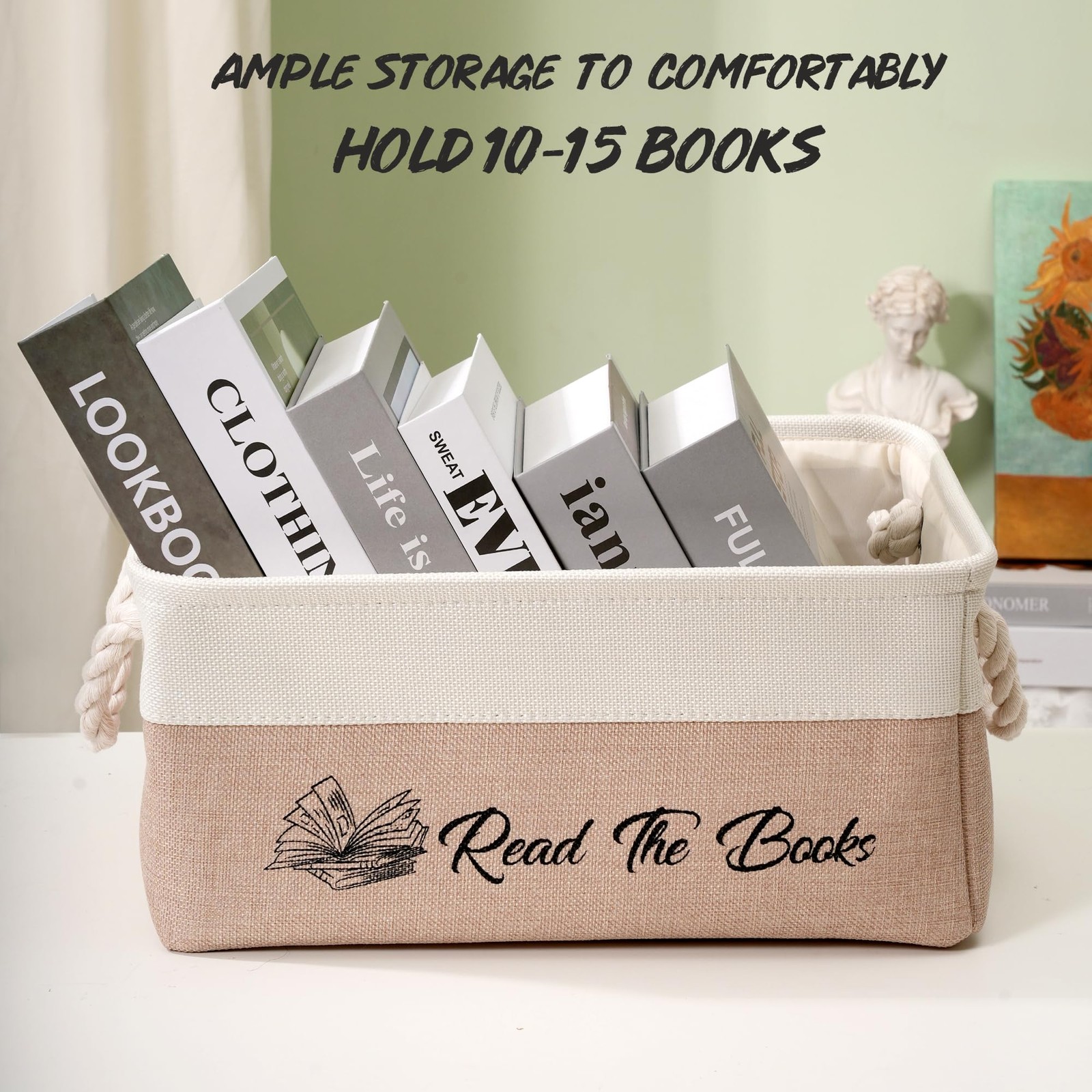 Book Storage Baskets For Organizing Read The Books List Collapsible Bin Bag
