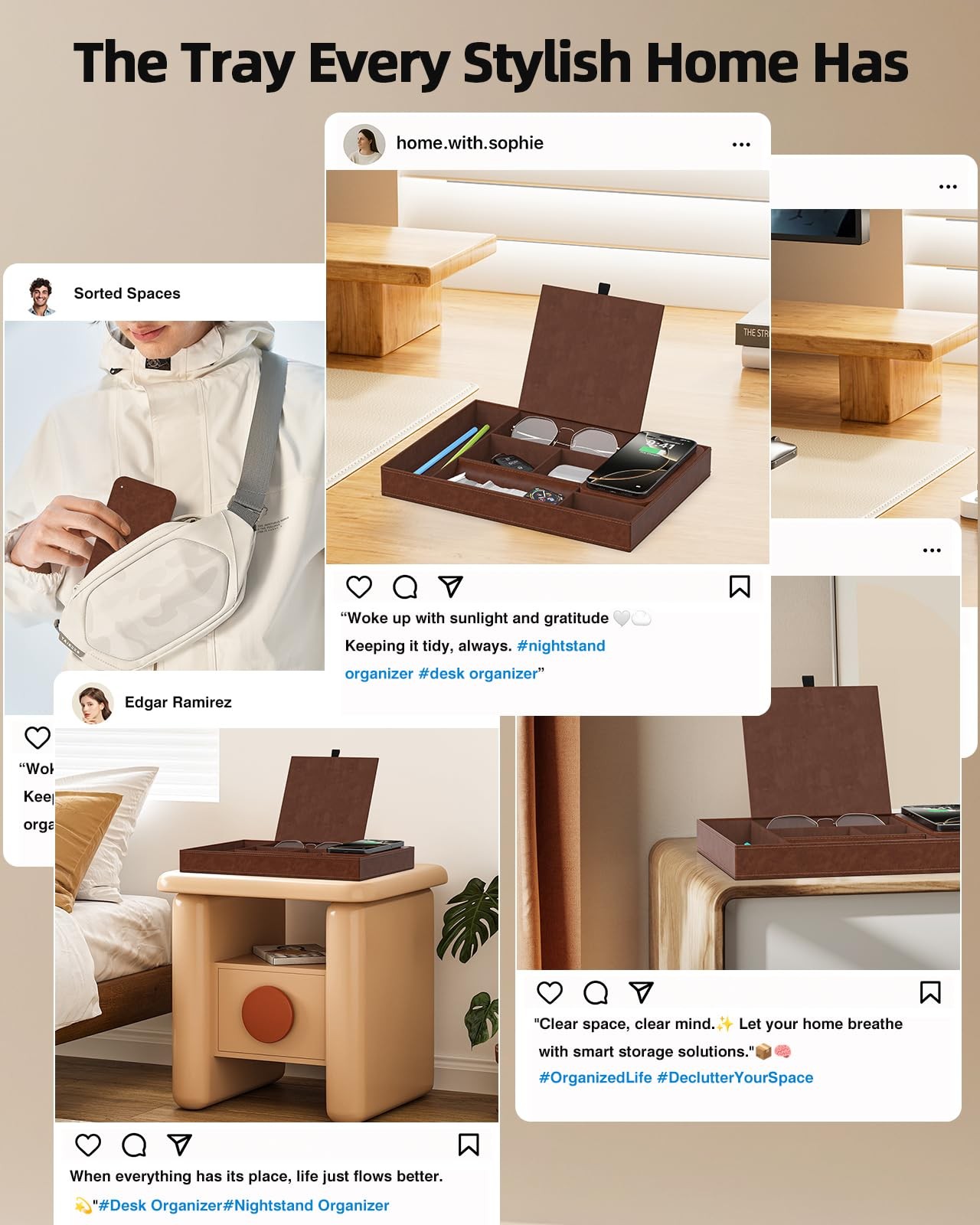 Wireless Future Charger Leather Valet Tray Wireless Charging Pad – Edc