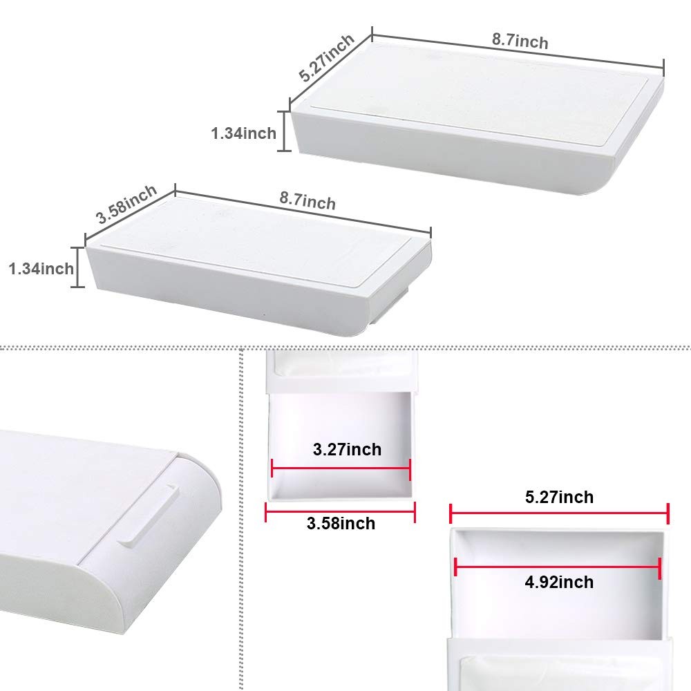2 Pack Under Desk Storage Drawer Organizer, Hidden Slide Out Drawer Attachmen…