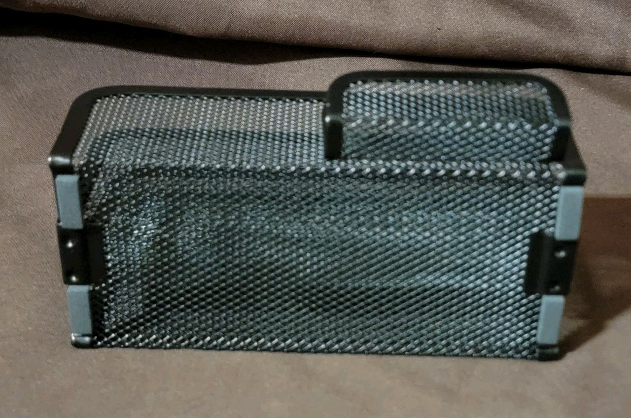2 Desktop Black Metal Mesh LETTER SORTERS W/ BUSINESS CARD HOLDER Staples 11996