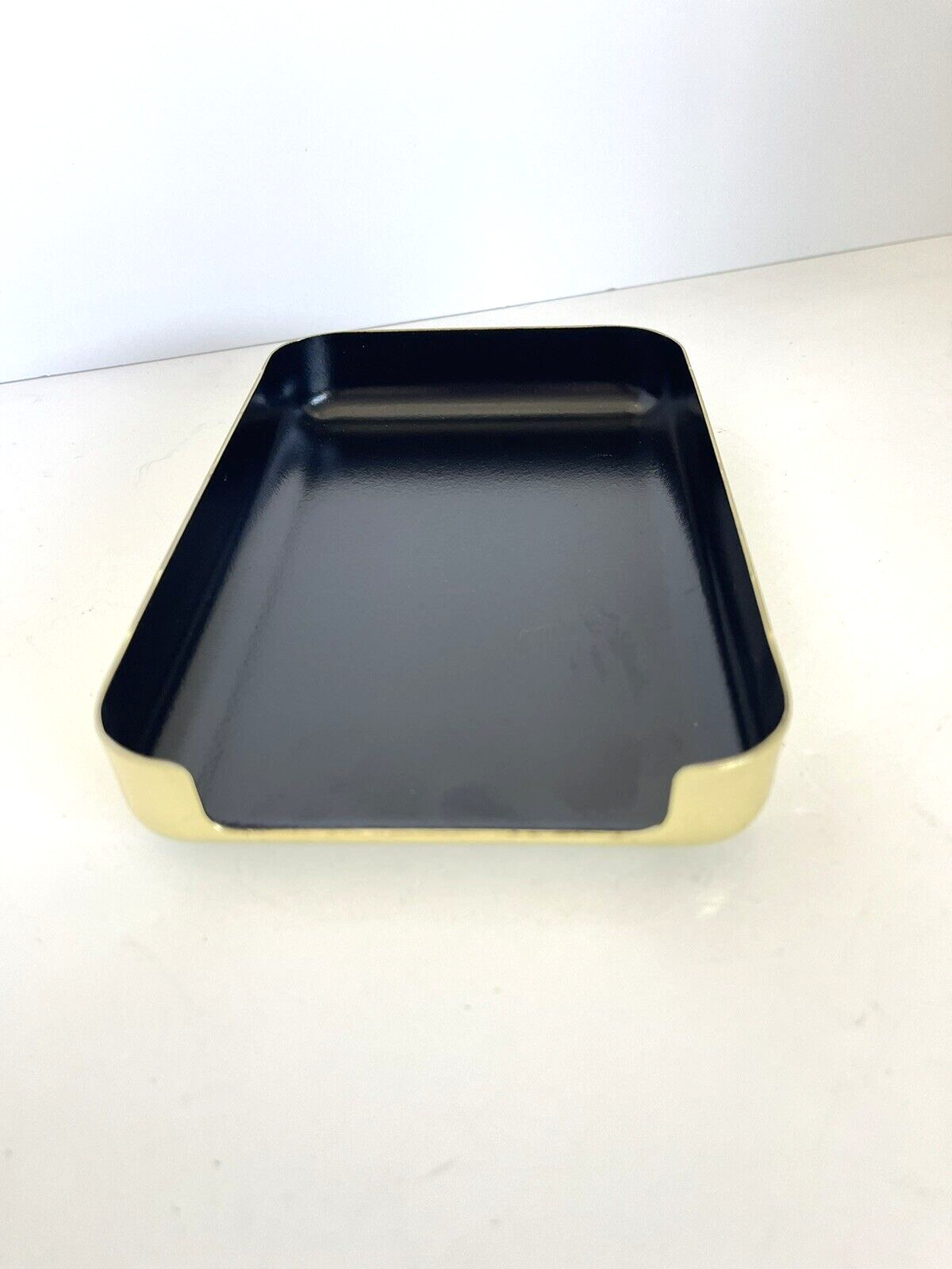 Eldon Emphasis 6000 Brass 1998 Gold Executive Desk Note Pad Tray Office 7inX5in