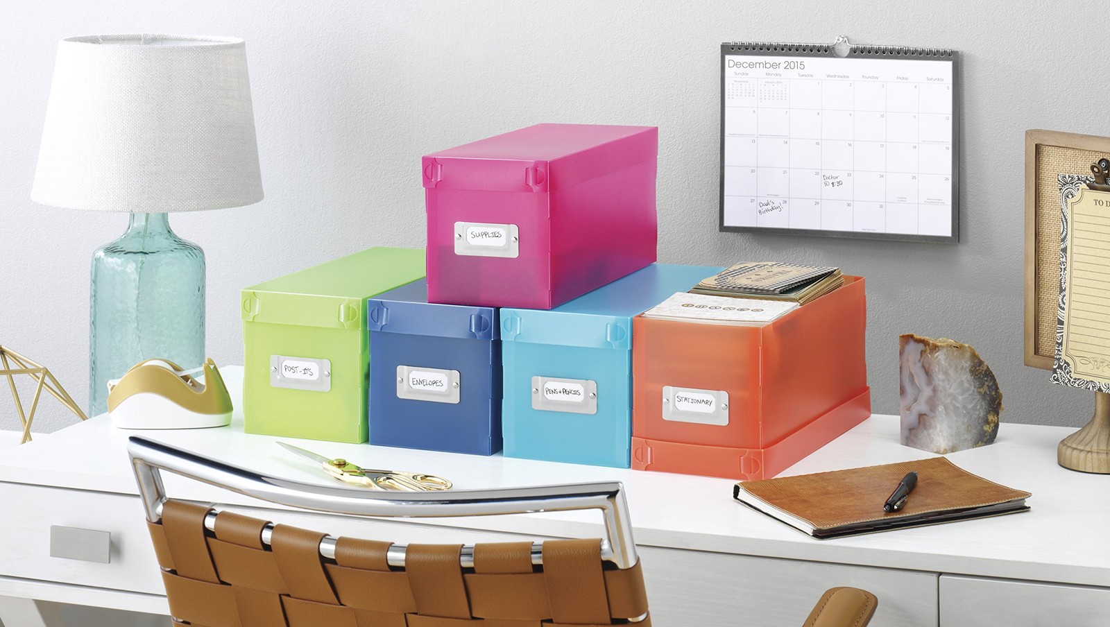 Whitmor 6754-373-5 Plastic CD Boxes Set 12.0 L x 5.25 W x 5.75 H, Multicolor