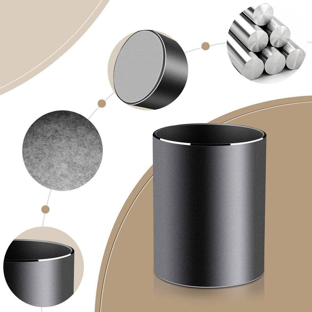 3.15 X 3.15 X 3.94 In. Aluminum round Pen Holder for Desk, Office, School, Home