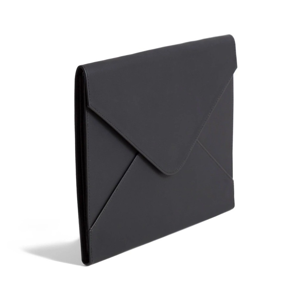 Fast delivery-Vegan Leather Document Holder, Black, 2 Compartments, 10x13x0.7″