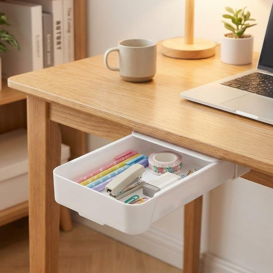 Punch Free Invisible Drawer 20 5X10 5X3Cm Self – Adhesive under Desk Drawer Hidd