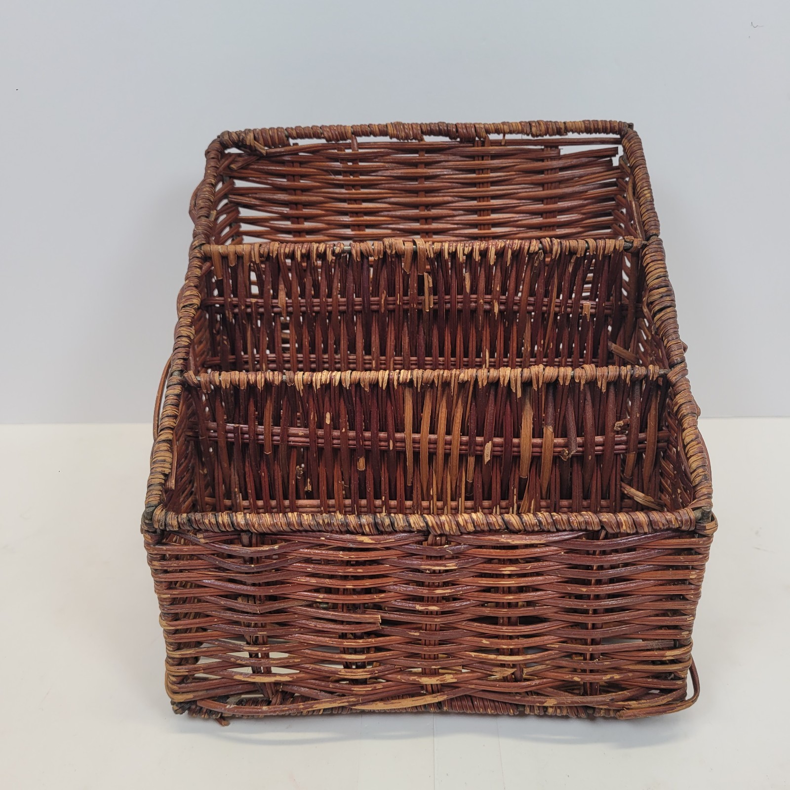 VTG 3 Compartment Wicker Desk Organizer 1829S25