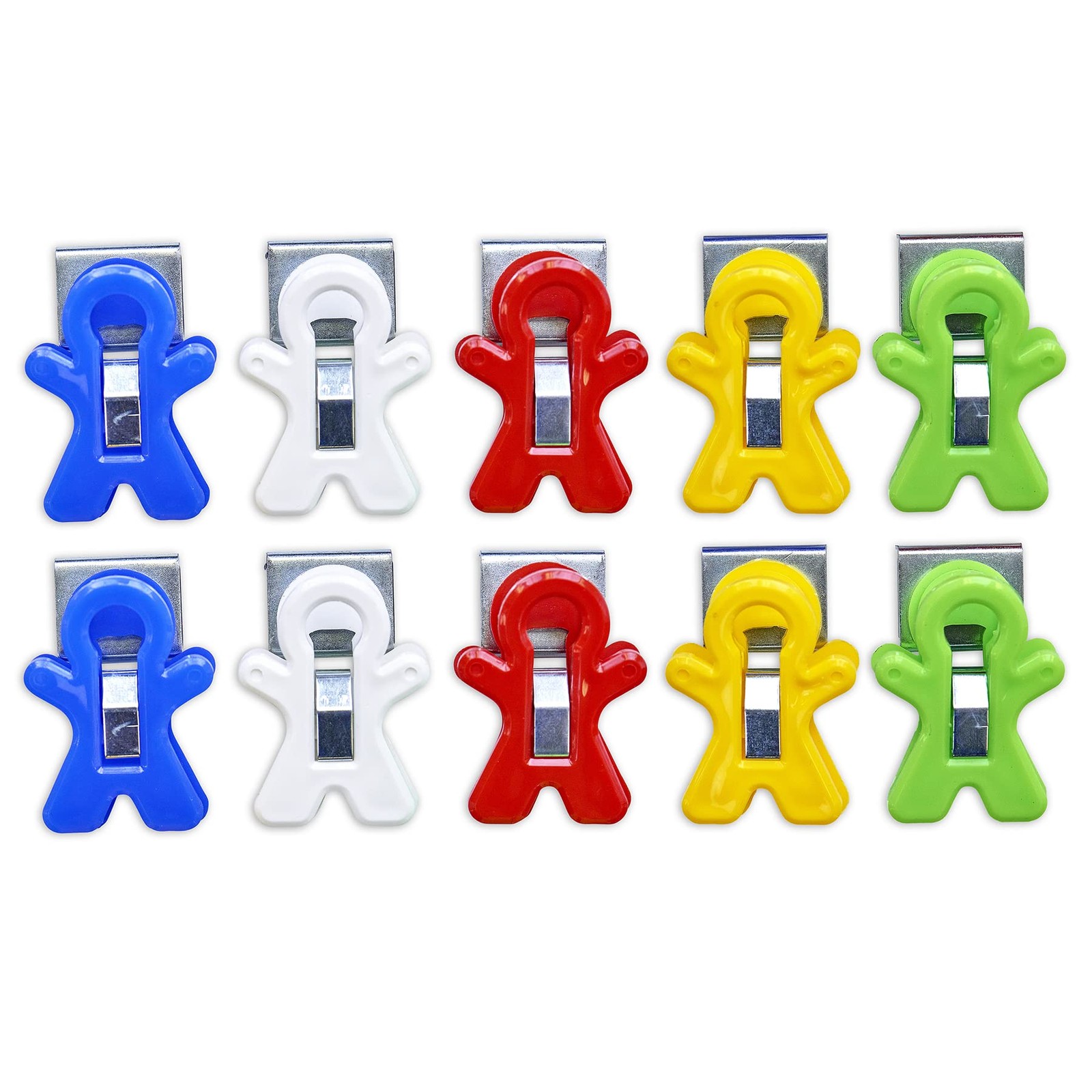 Magnet Man Magnetic Clip Bucket, Assorted Colors, 40 Pieces