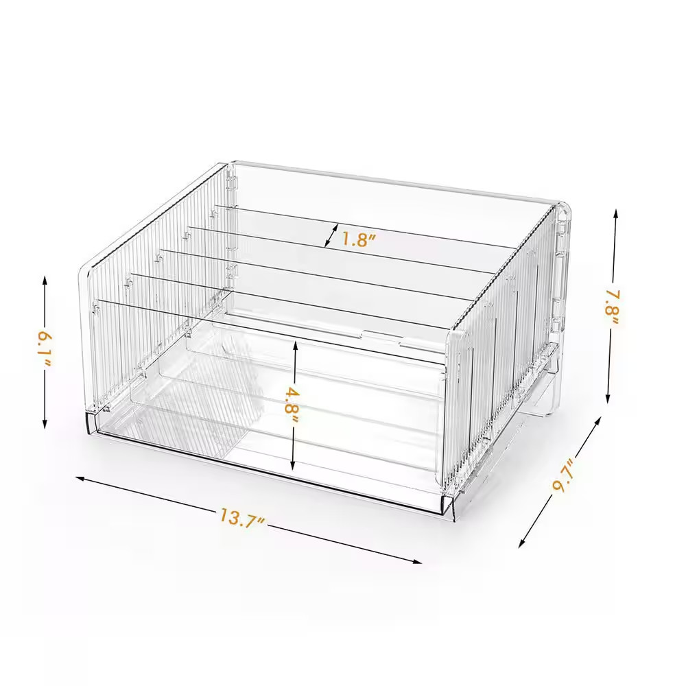 File Sorter Organizer 1Pack Five Layer Clear Acrylic Letter Tray Desktop Mail Ho