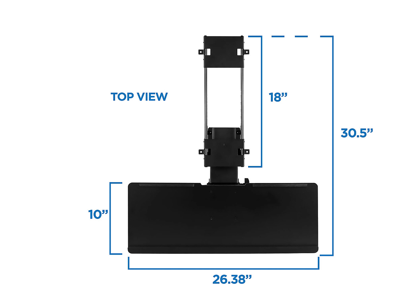 Mount-It! MI-7135 Under Desk Computer Keyboard Tray Black ** READ**