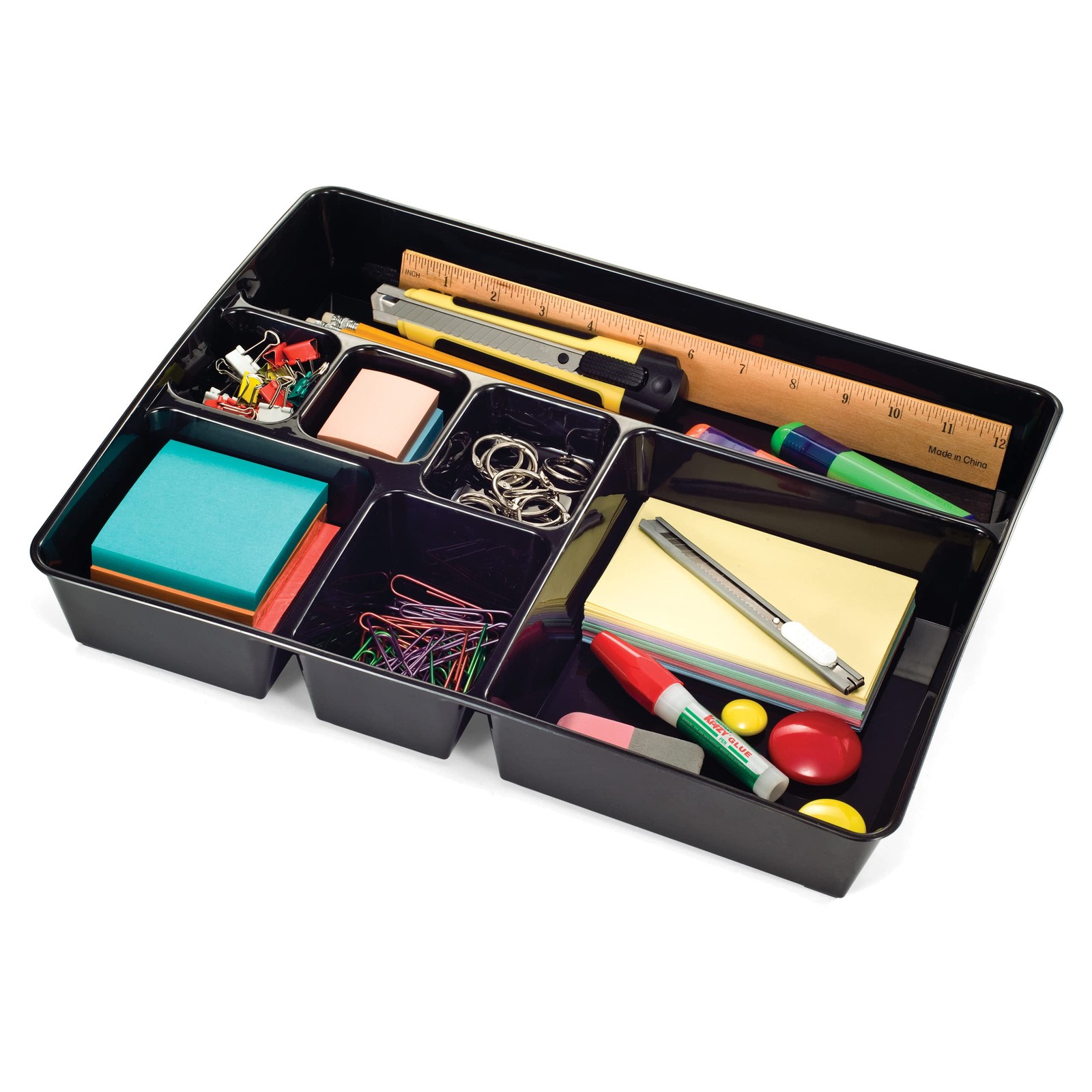 Officemate OIC, Achieva 30% Post Consumer Plastic Recycled Deep Drawer Black