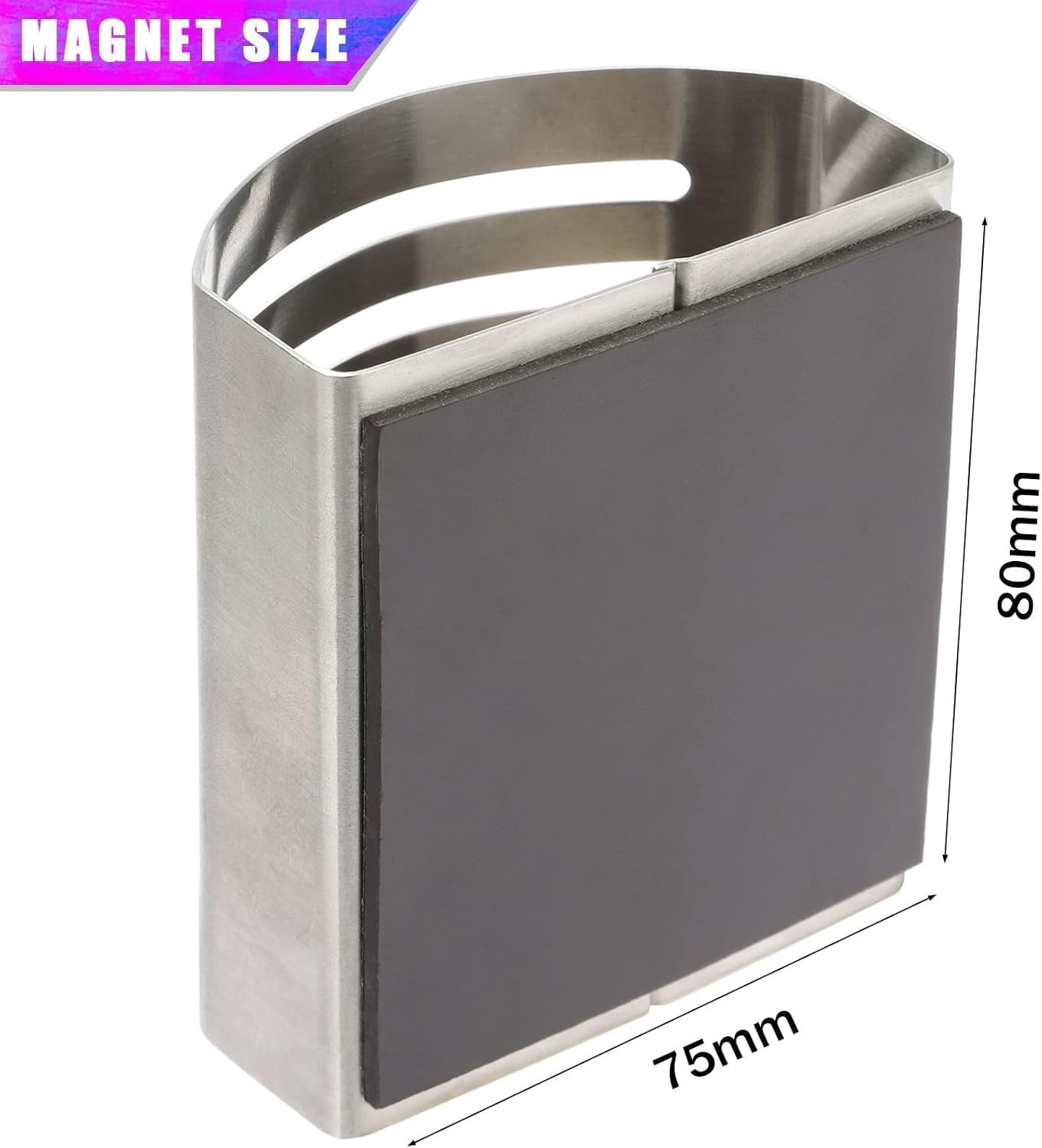 2 Pack Magnetic Modern Pen and Pencil Holder, Metal Writing Utensil Storage Orga