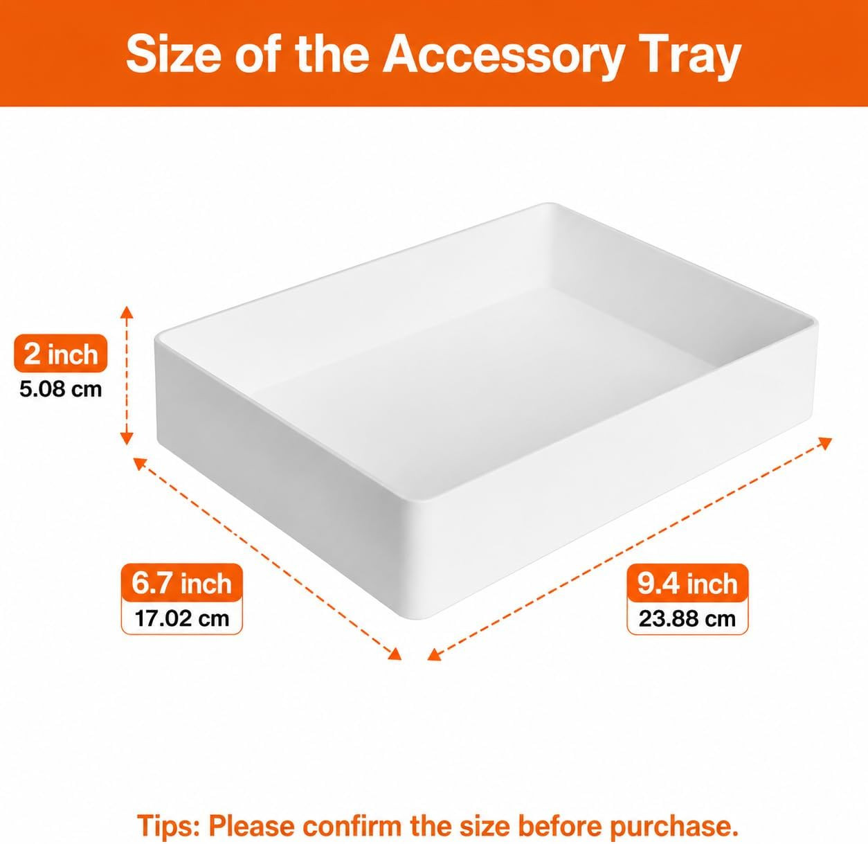 Amazon Basics Rectangular Plastic Desk Organizer with Storage Trays, Accessory T