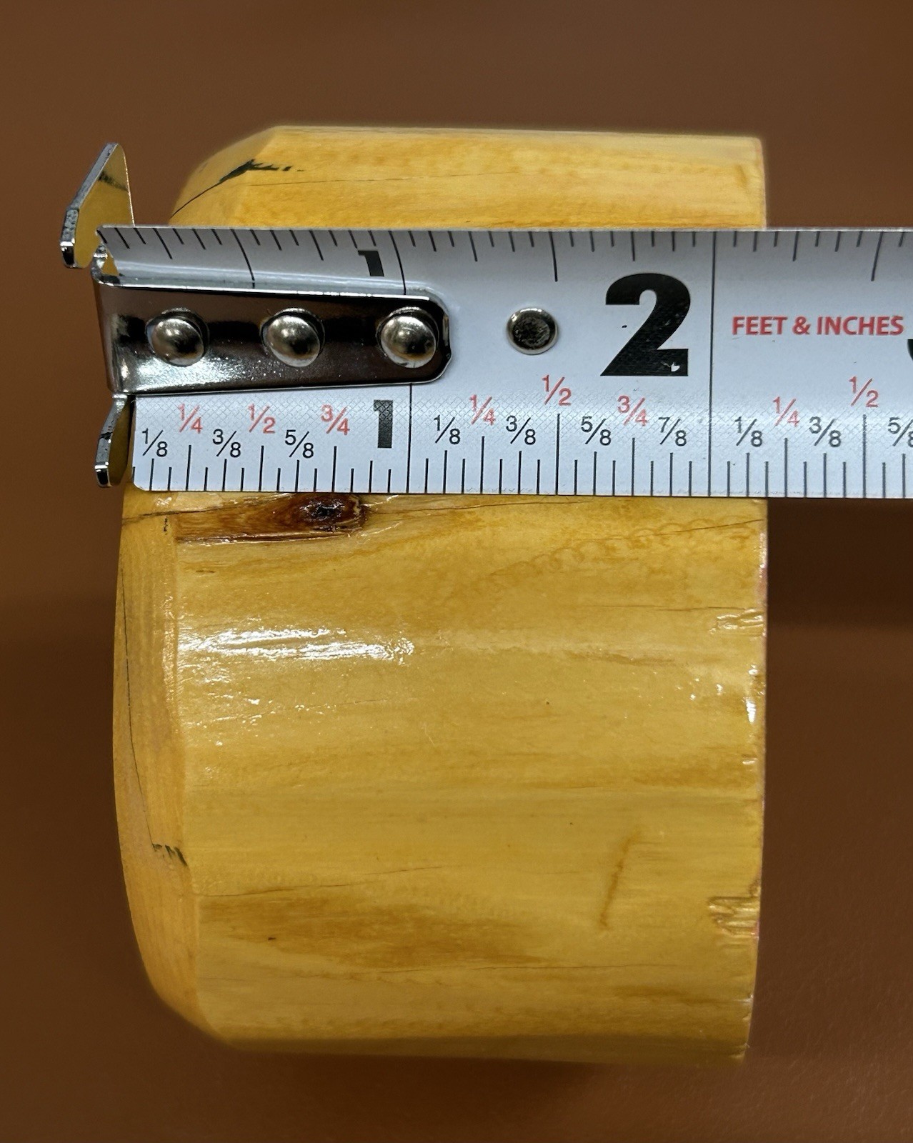 3.5” Handmade Rustic Wood Log Pencil Holder w/ 7 Holes for Desk Wooden