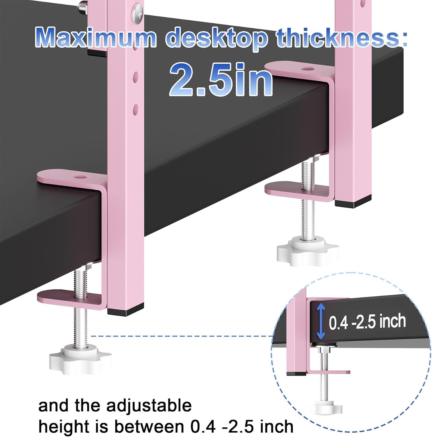 clamp on Desk Shelf Office Desk Shelves Organizer Wood Desktop Supplies New