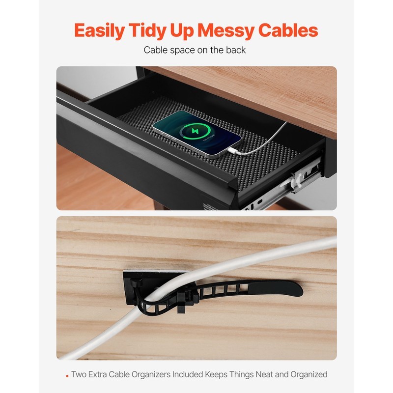Uimoso 16 in Slide-Out Under Desk Drawer Organizer for Home or Office Use