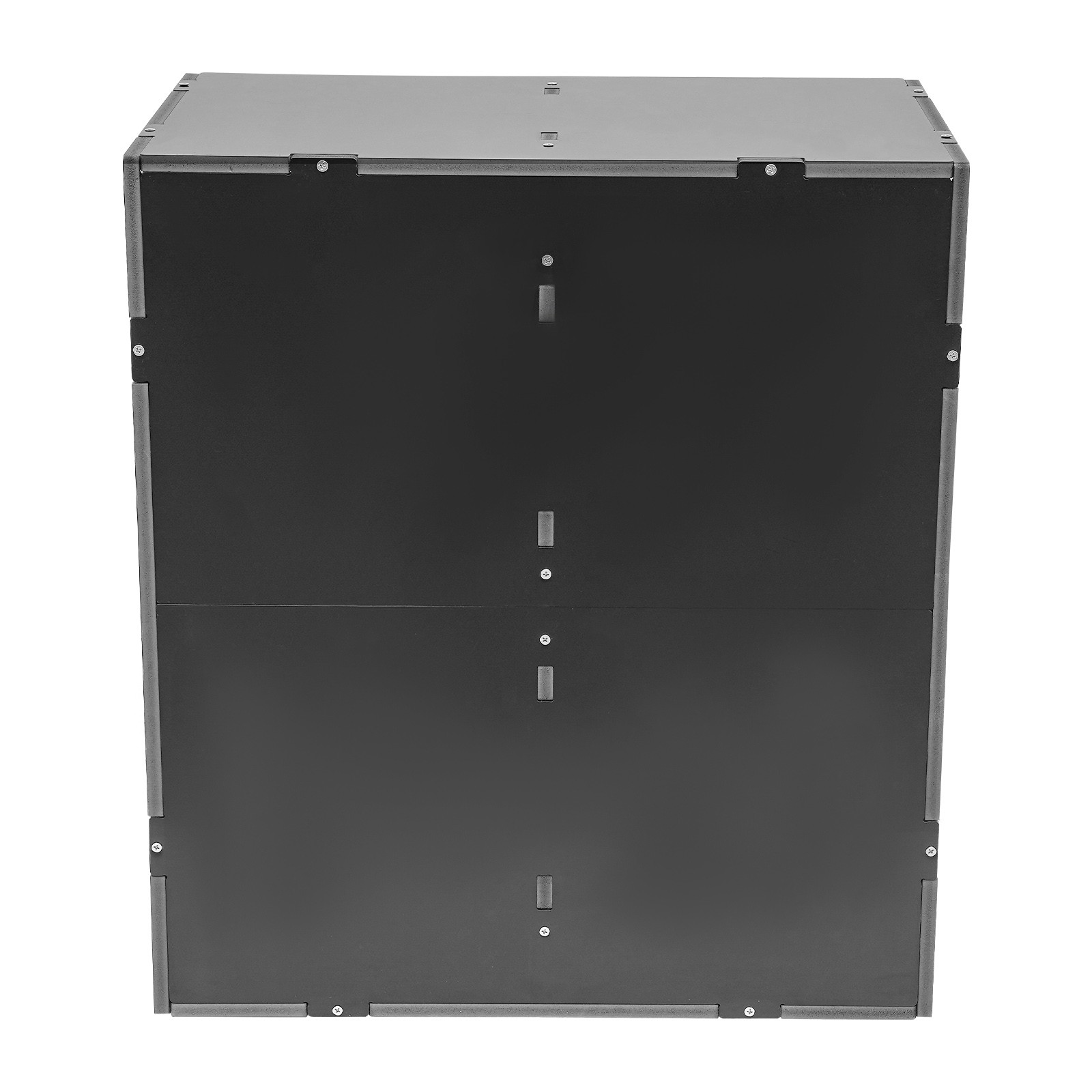 16-Slot Freestanding File Storage Holder Black PVC 50.5 × 30 × 56.7cm