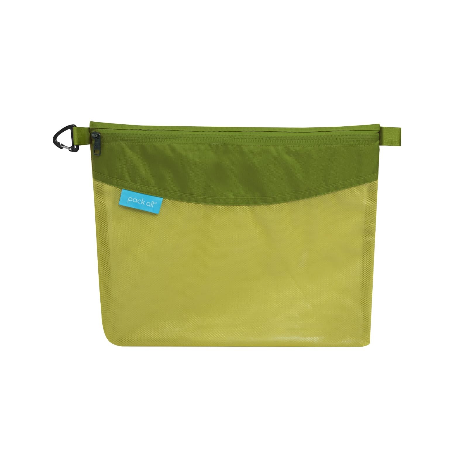 Large Green Water-resistant Material Mesh Zipper Pouch Bag for Storage Travel