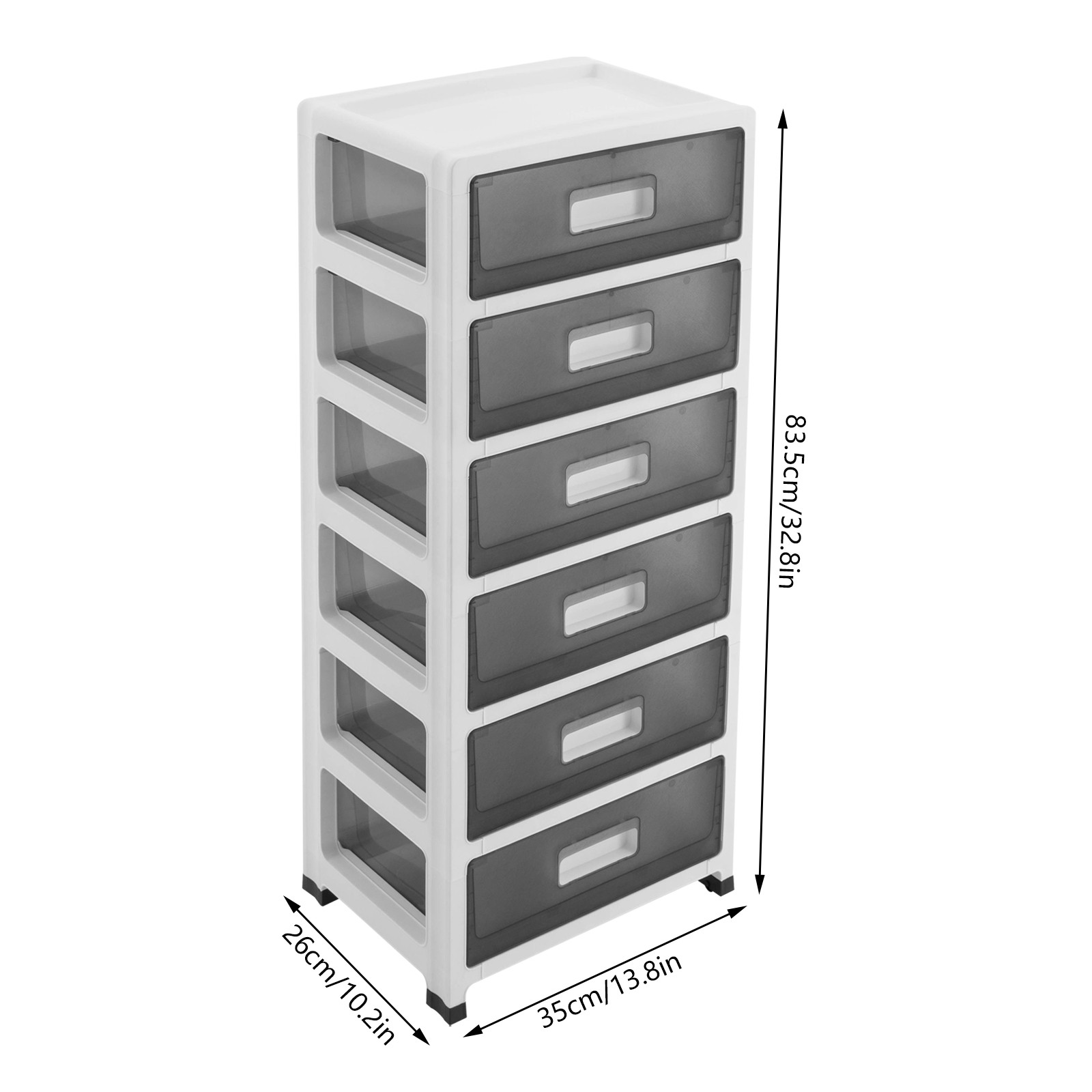 6 Tiers Storage Cabinet Large Plastic Storage Cabinet Drawer Storage Cart
