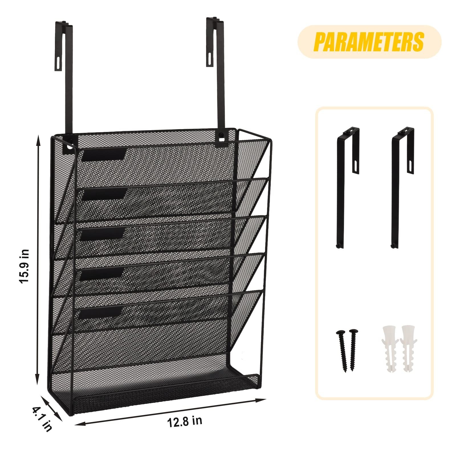 EASEPRES Hanging Organizer Cubicle File Holder – Wall Mount Storage, Office C…