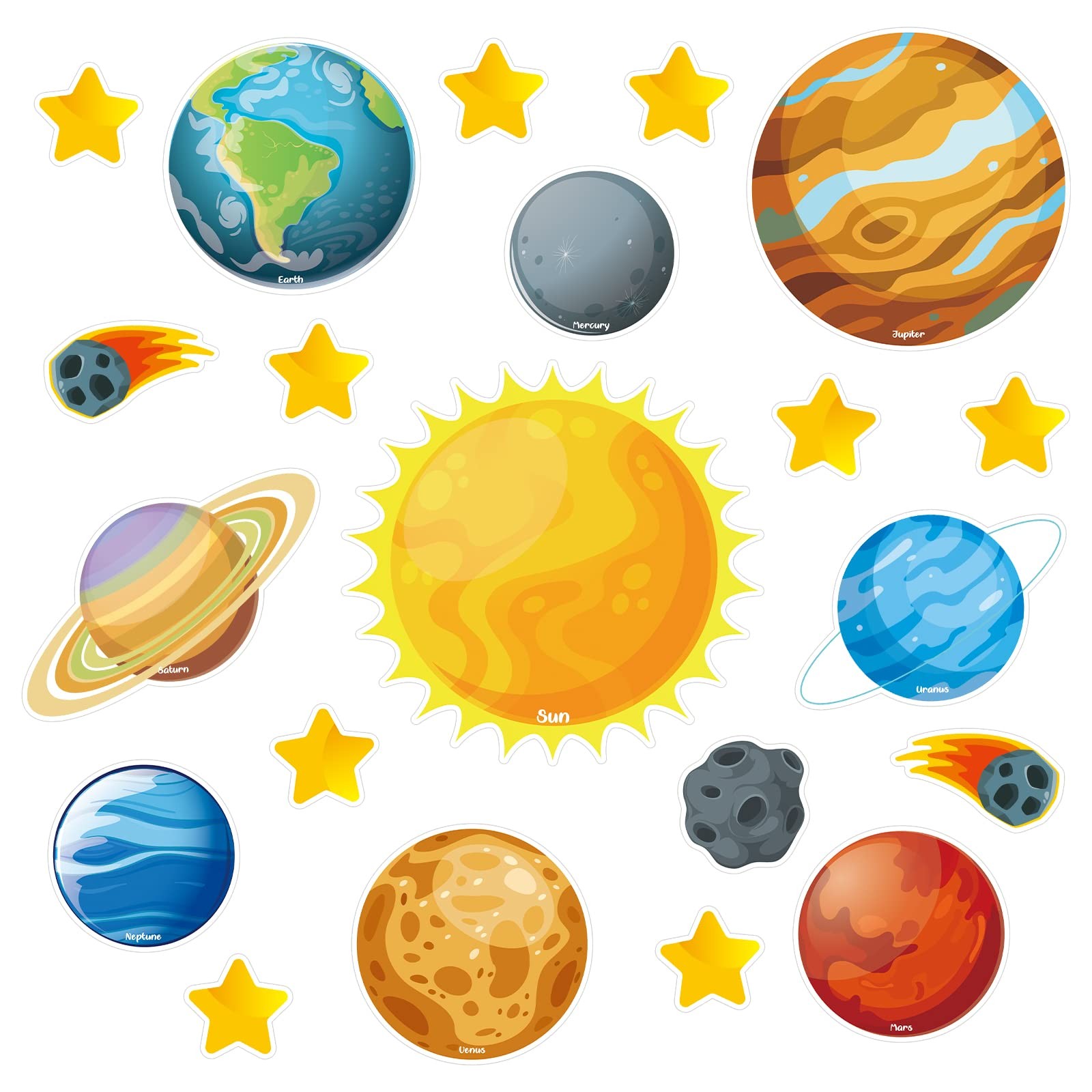 42 Pcs Solar System Cutouts Planet for Bulletin Board