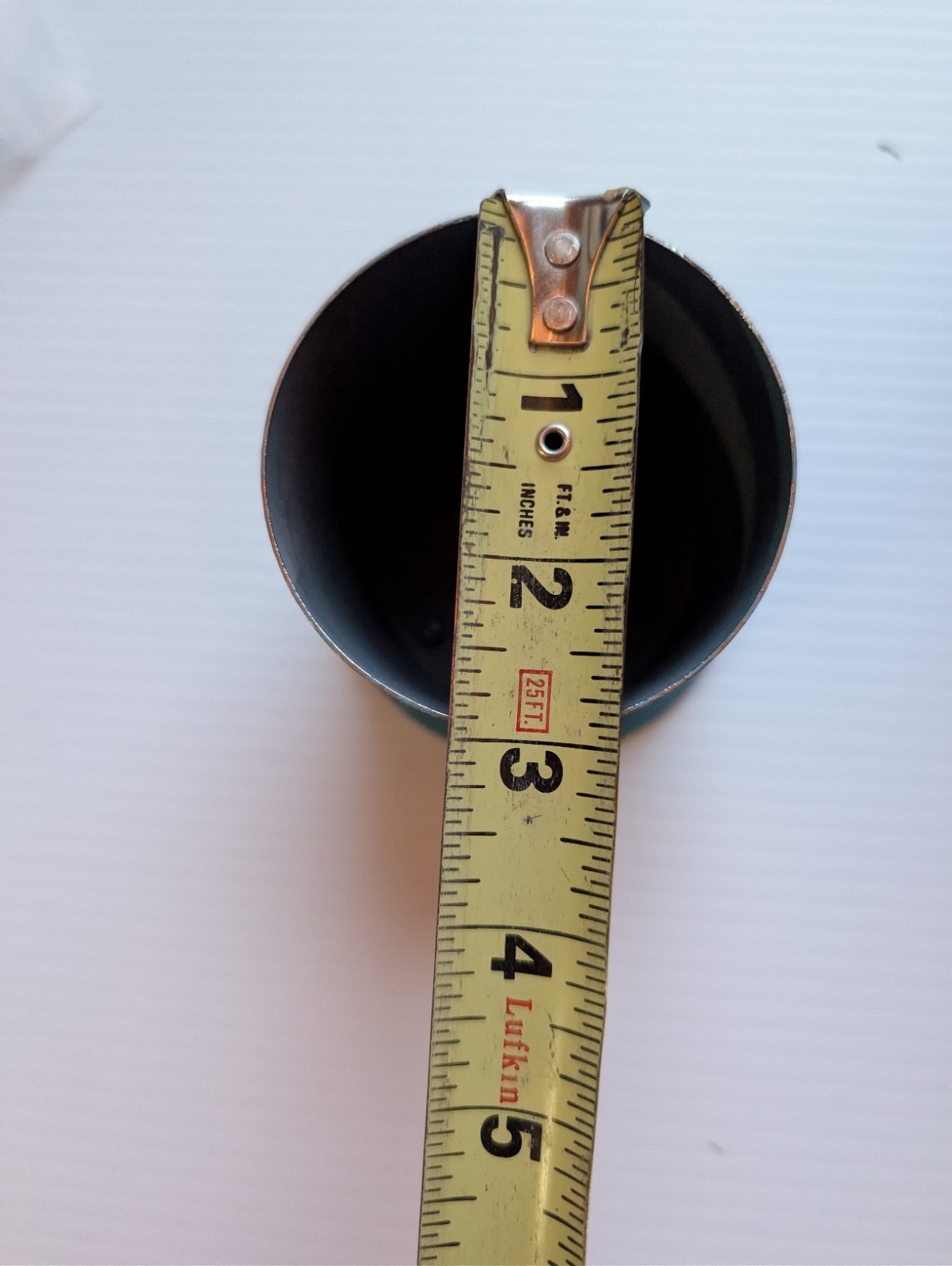 Vintage Retro Teal Blue Enamel Metal Weighted Pencil Cup Desk Organizer
