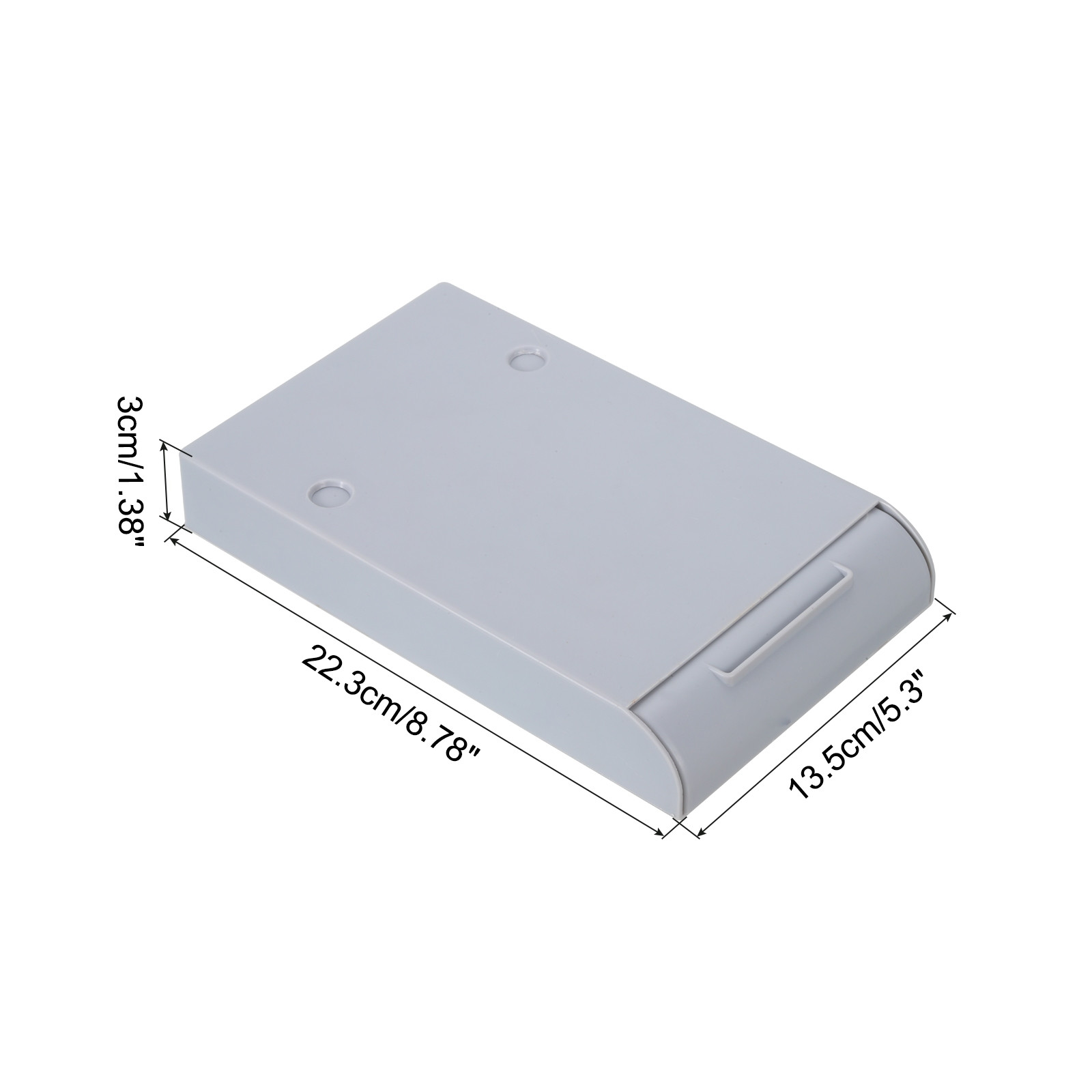 Under Table Drawer Slide Out Hidden Self-Adhesive Pencil Desk Drawer Grey