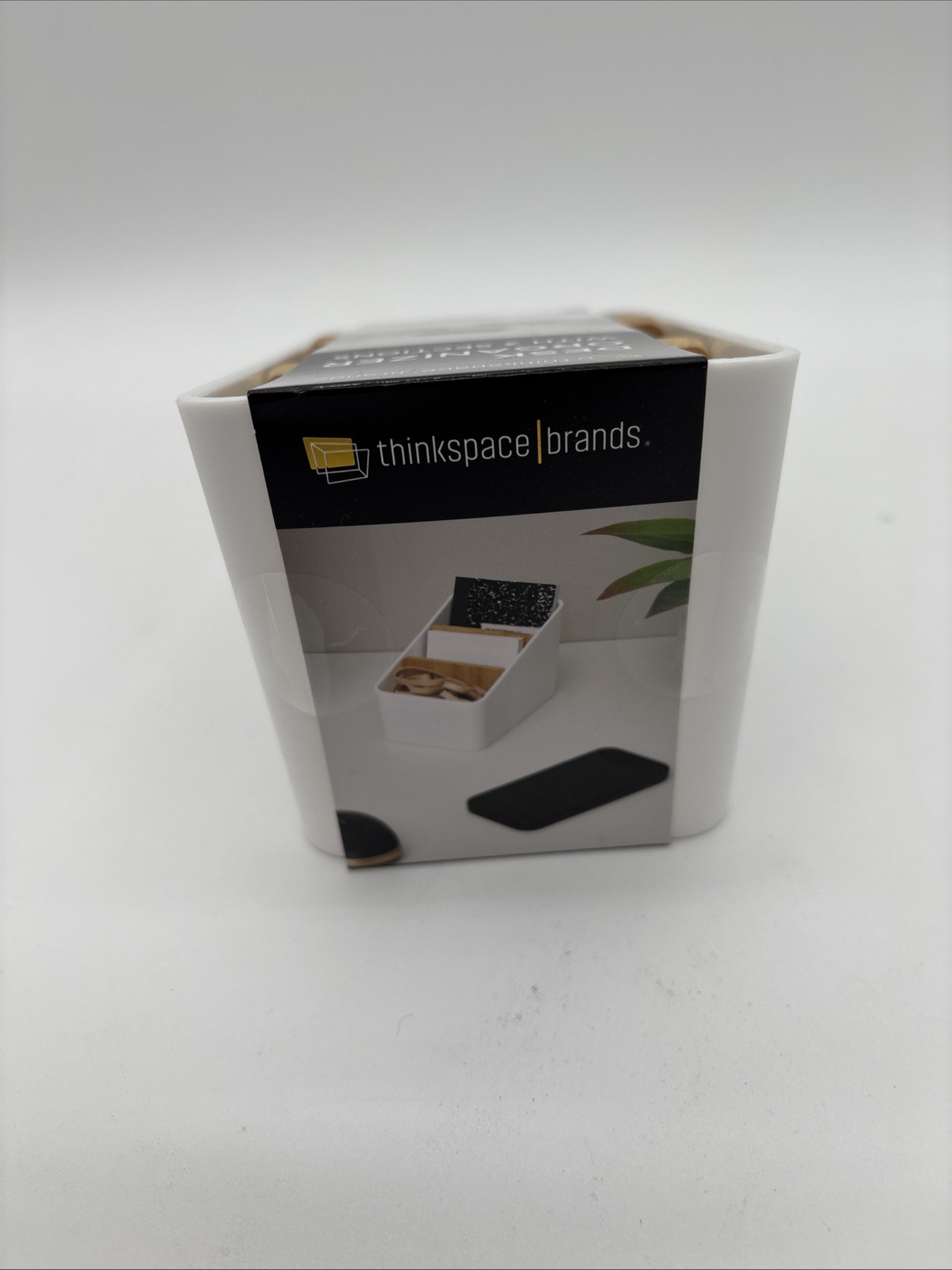 Thinkspace Desk Organizer 3 Compartment Storage White, NEW 3.75″ x 6.1″ x 4″