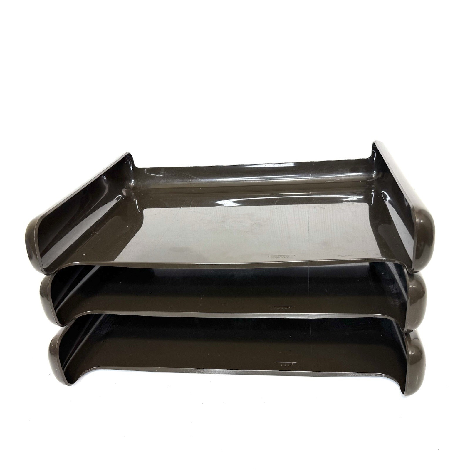 MCM Eldon Stackable Paper Tray 1982 Brown