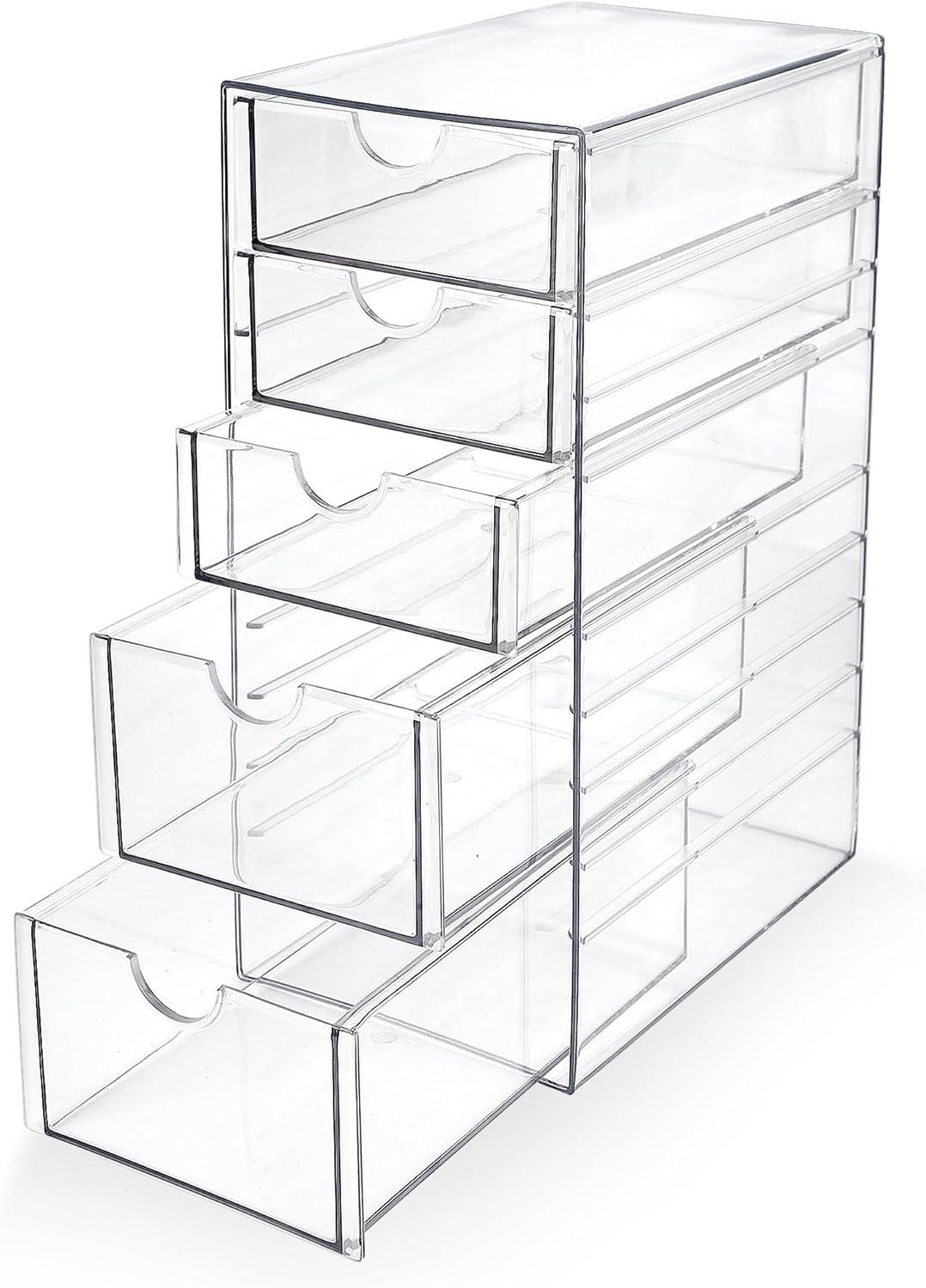Prsildan Hair Accessories Organizer Acrylic Drawer with 5 Small Drawers | Clear,