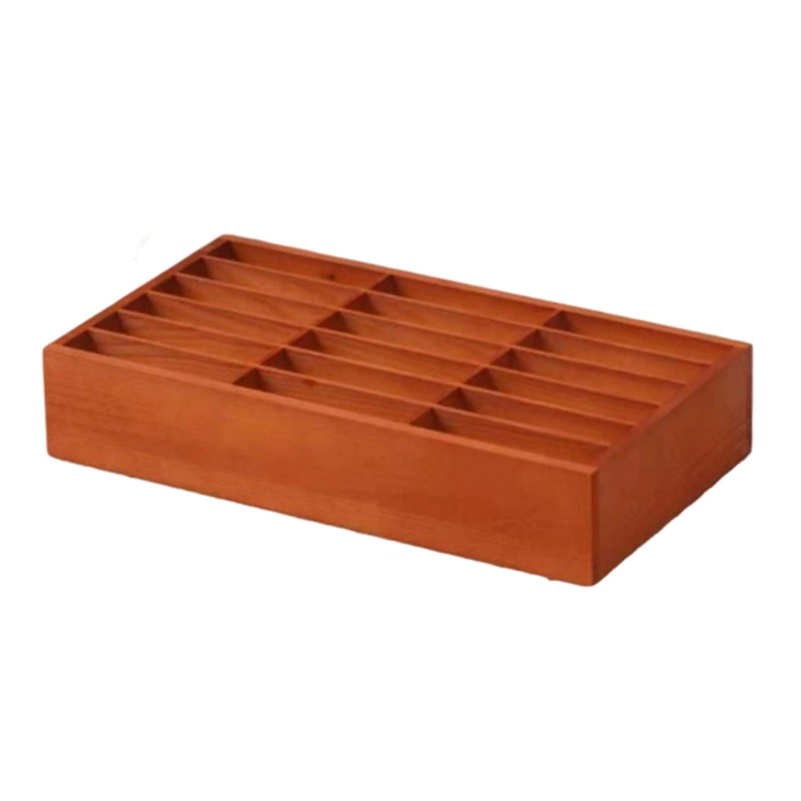 Wooden Phones Storage Box 18 Grid Rack Creative Organizing Finishing Grid