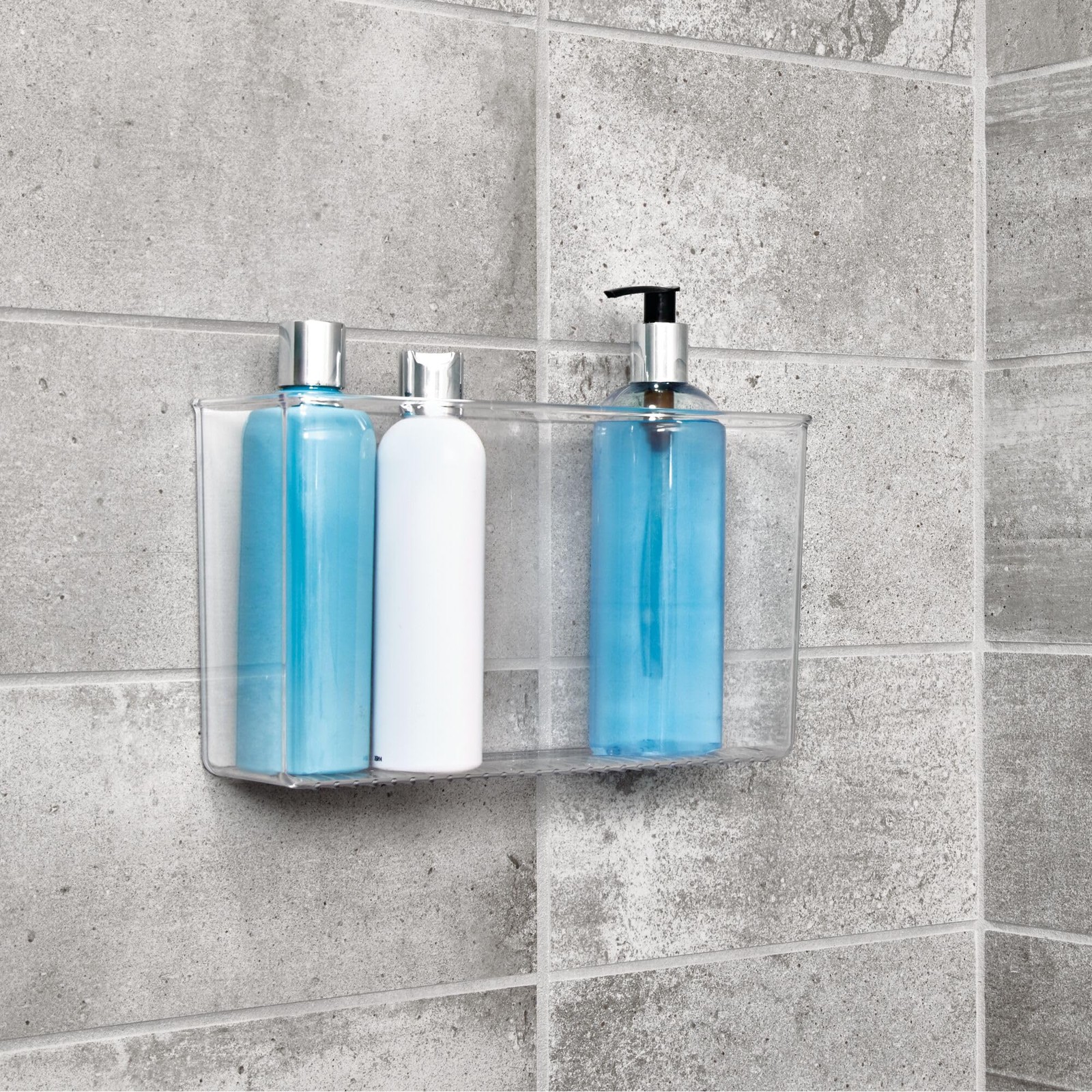 iDesign AFFIXX Plastic Wall Mount Organizer for 3.5″ x 11″ x 6.5″, Clear