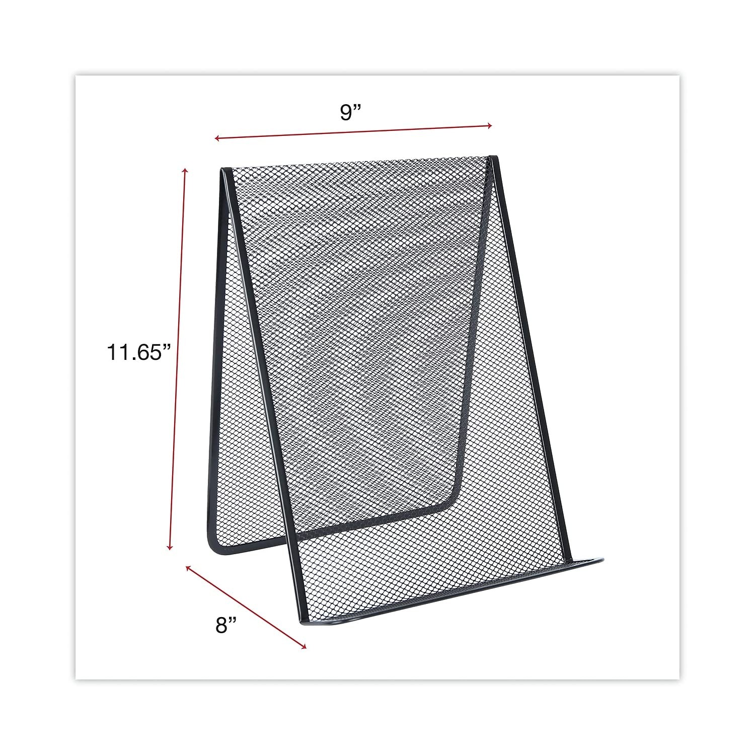 Universal Metal Mesh Document Holder Standing 35 Sheet Capacity Metal Black