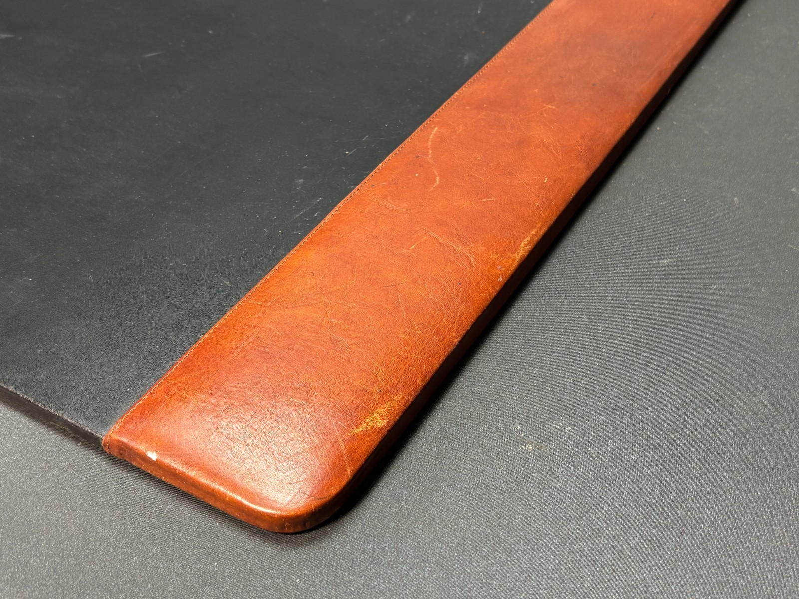 Levenger Black And Brown Leather Office Desk Pad 34″ x 20″