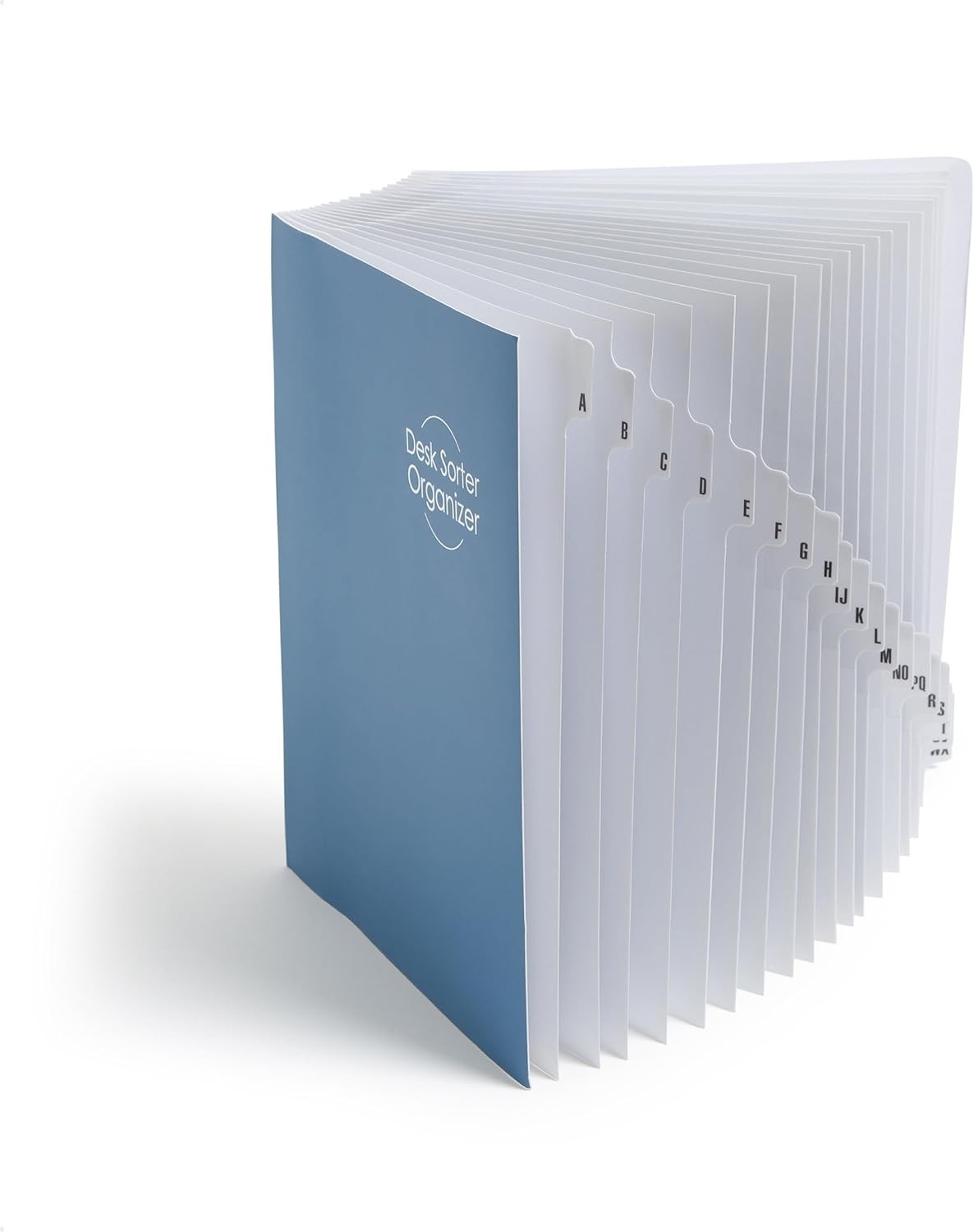 Elegant Expandable A-Z Desk File Sorter – 20 Dividers, Dark Blue, Eco-Friendly