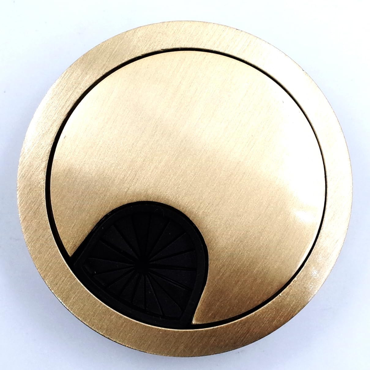 Jetland Desk Grommet for Wire Organizer – Brushed Golden, 2-3/8″ Hole, GBG60, 2
