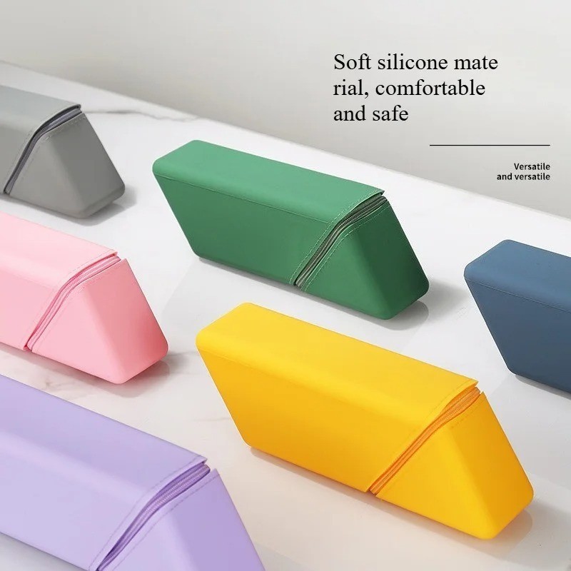 Foldable Silicone Pen Holder-Large Capacity Expandable Pencil Cup for Desk