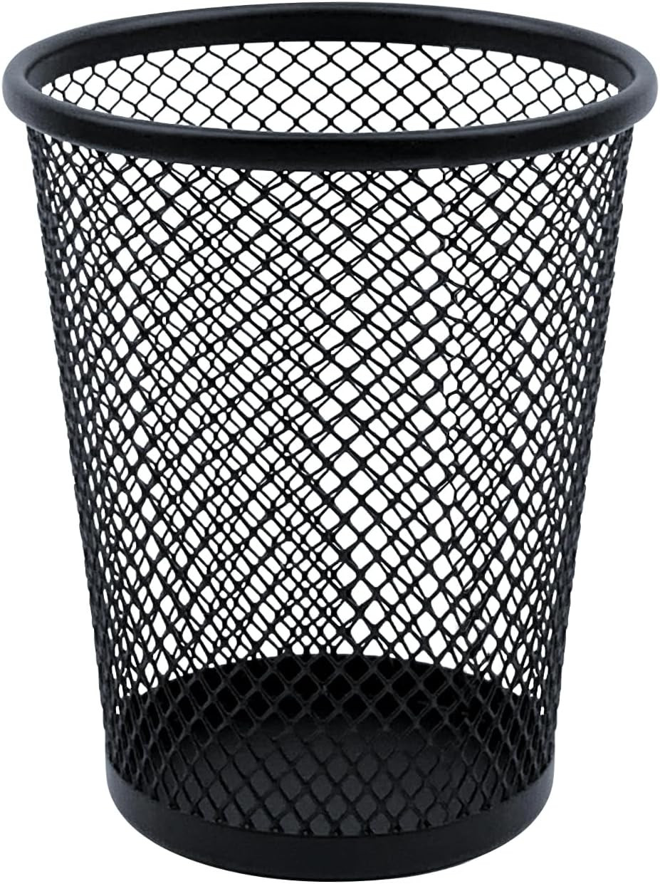 Desk Pencil Pen Holder, Wire Mesh Pen Cup Holder for Desk Organizer and Office D