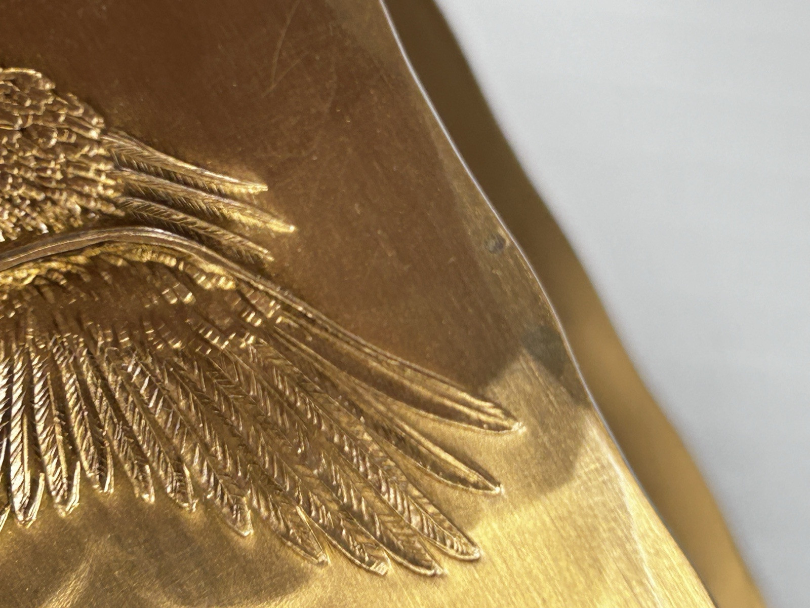 Bronze Mail Letter Pencil Holder Hammered Brass Handmade By Natale Rossi Eagle