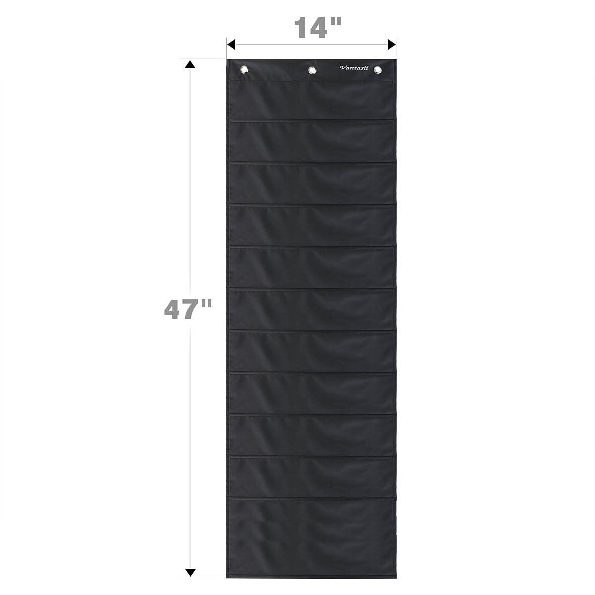 Vantasii Organization 10 Pockets(14” x 47”) without name tags, Nylon Pockets