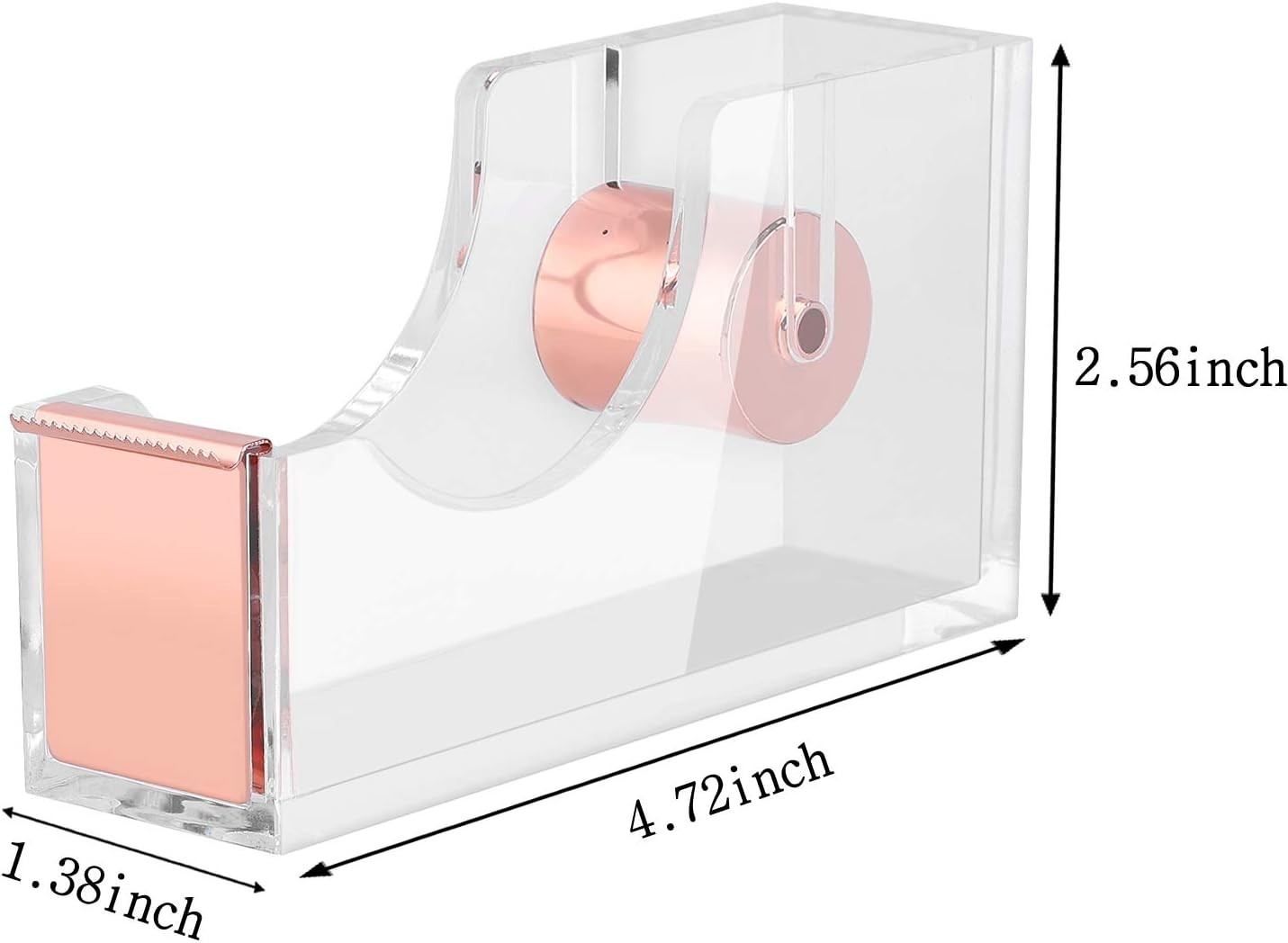 Complete Rose Gold Desk Accessory Set: Stapler, Tape Dispenser & Stapler Remover