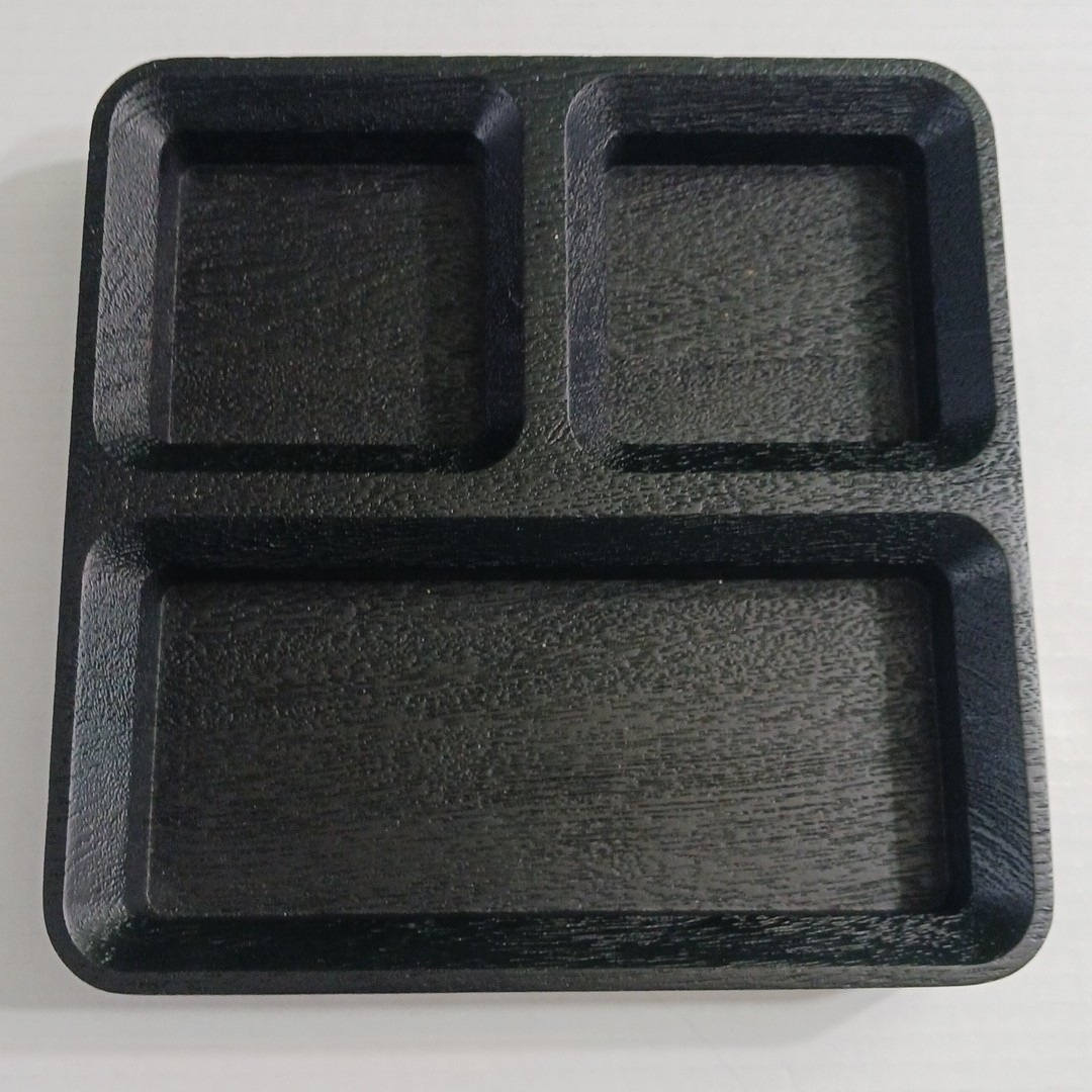 BLU DOT Square One Organizer Tray Desk Office Home Black-Stained Acacia