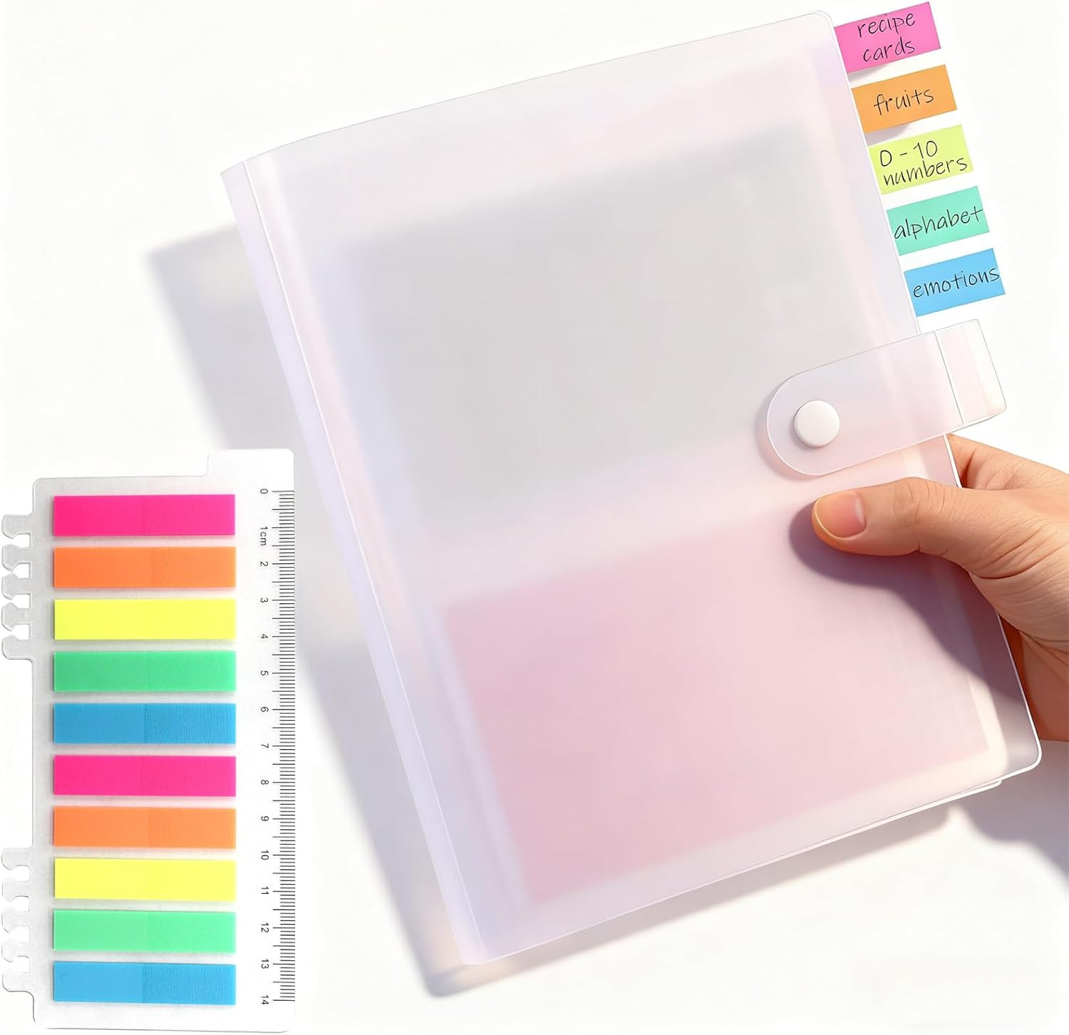 3X5 Index Card Organizer, Index Cards Clear Plastic Holder