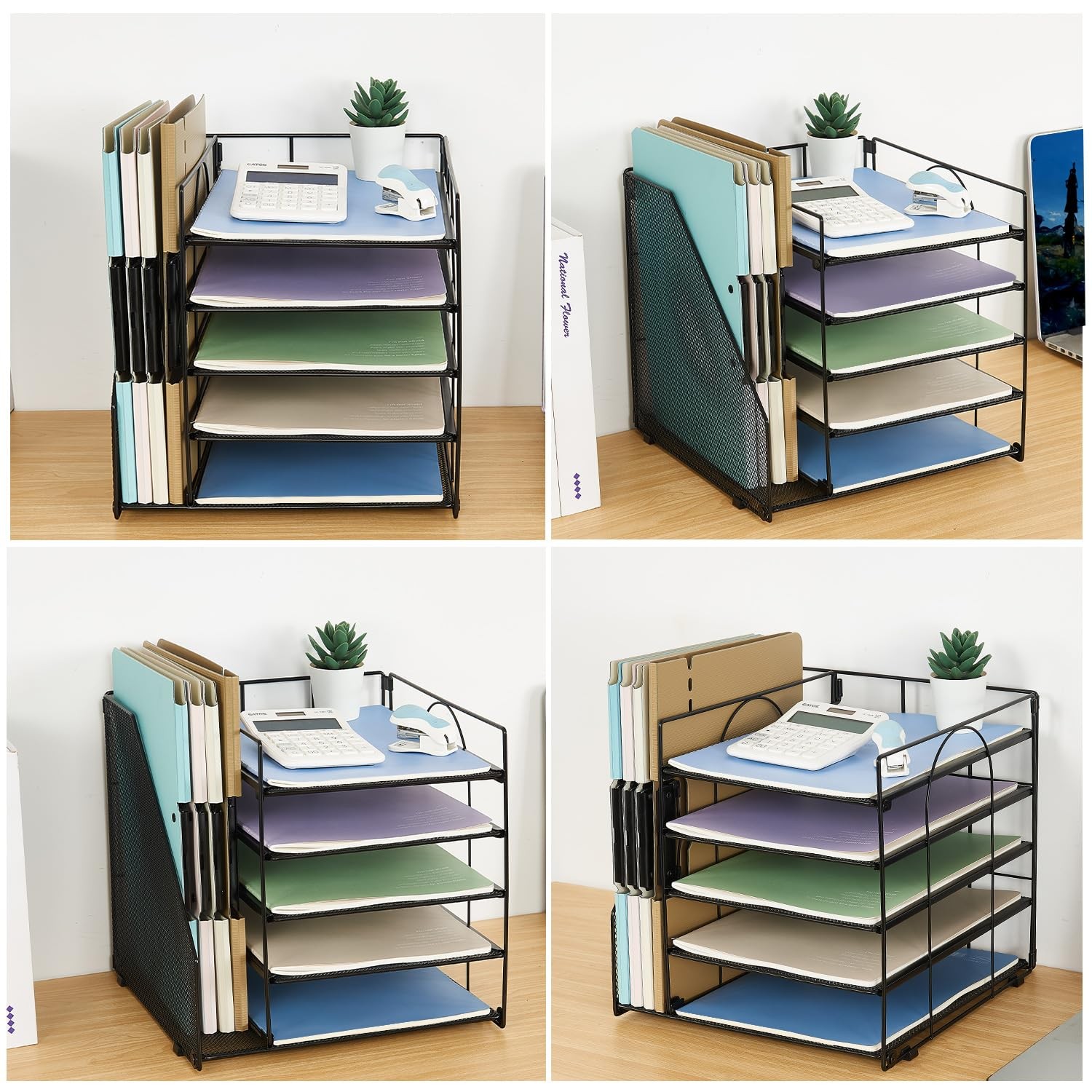 LEKETREE Desk Organizers and Accessories, 5-Tier Paper Letter Tray Organizer …