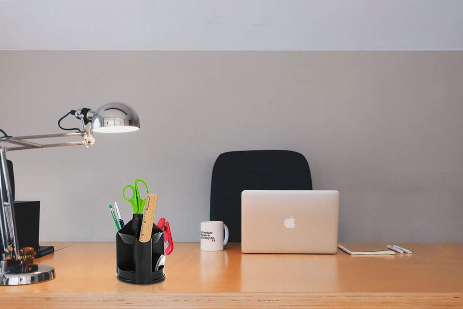 Office Supplies With Rotating Desk Organizer – Pen Pencil Holder – 12 Piece Desk